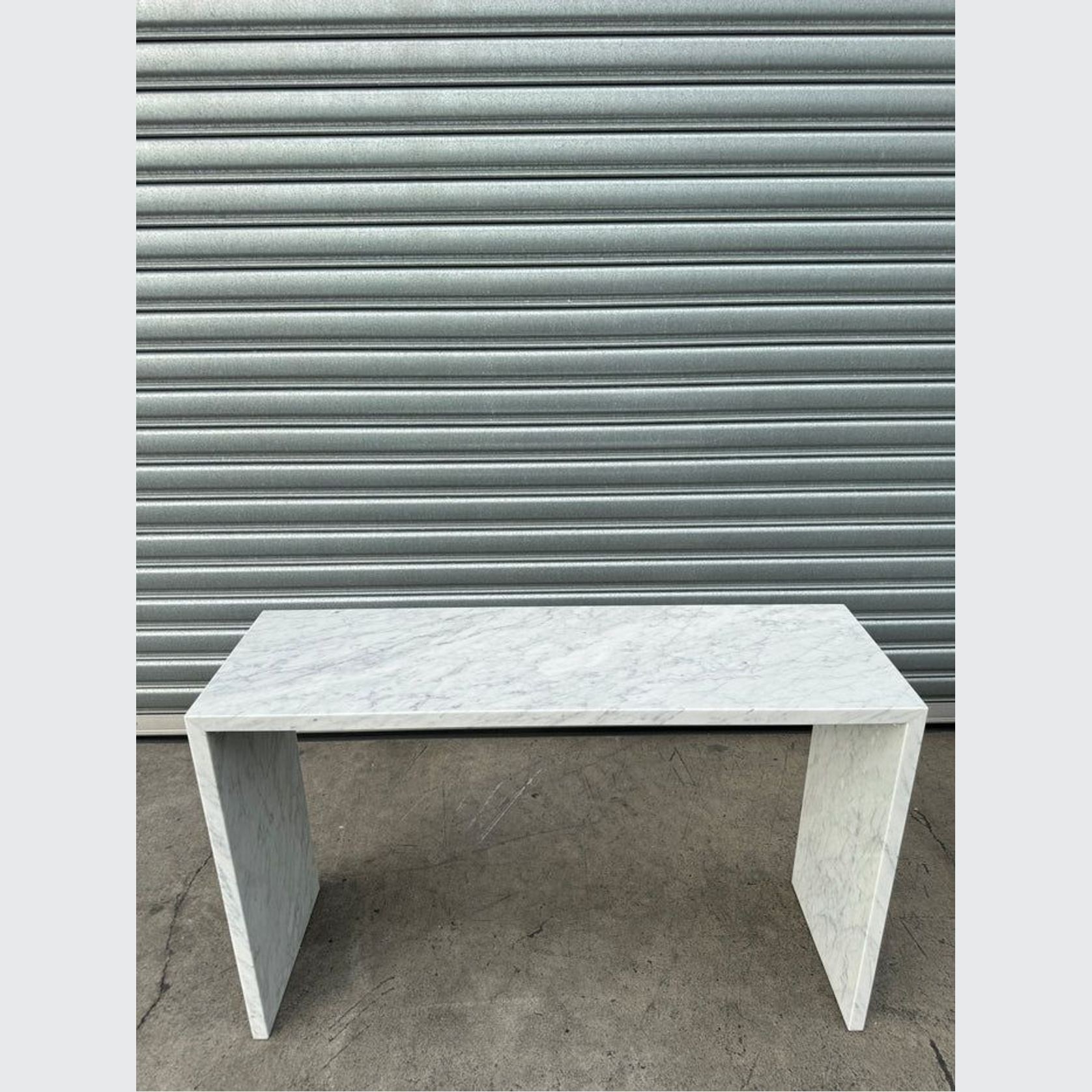 Waterfall Hallway Console - Carrara Marble | Natural Stone Co. gallery detail image