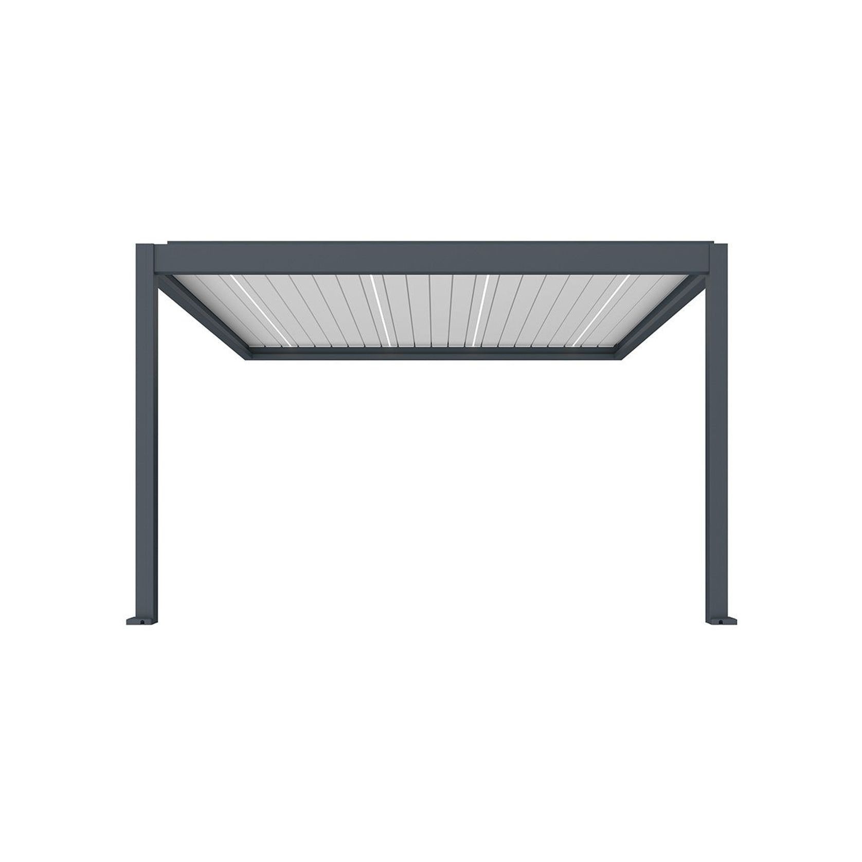 Caribbean Motorised Wall Mounted Louvre Roof Aluminium Pergola gallery detail image