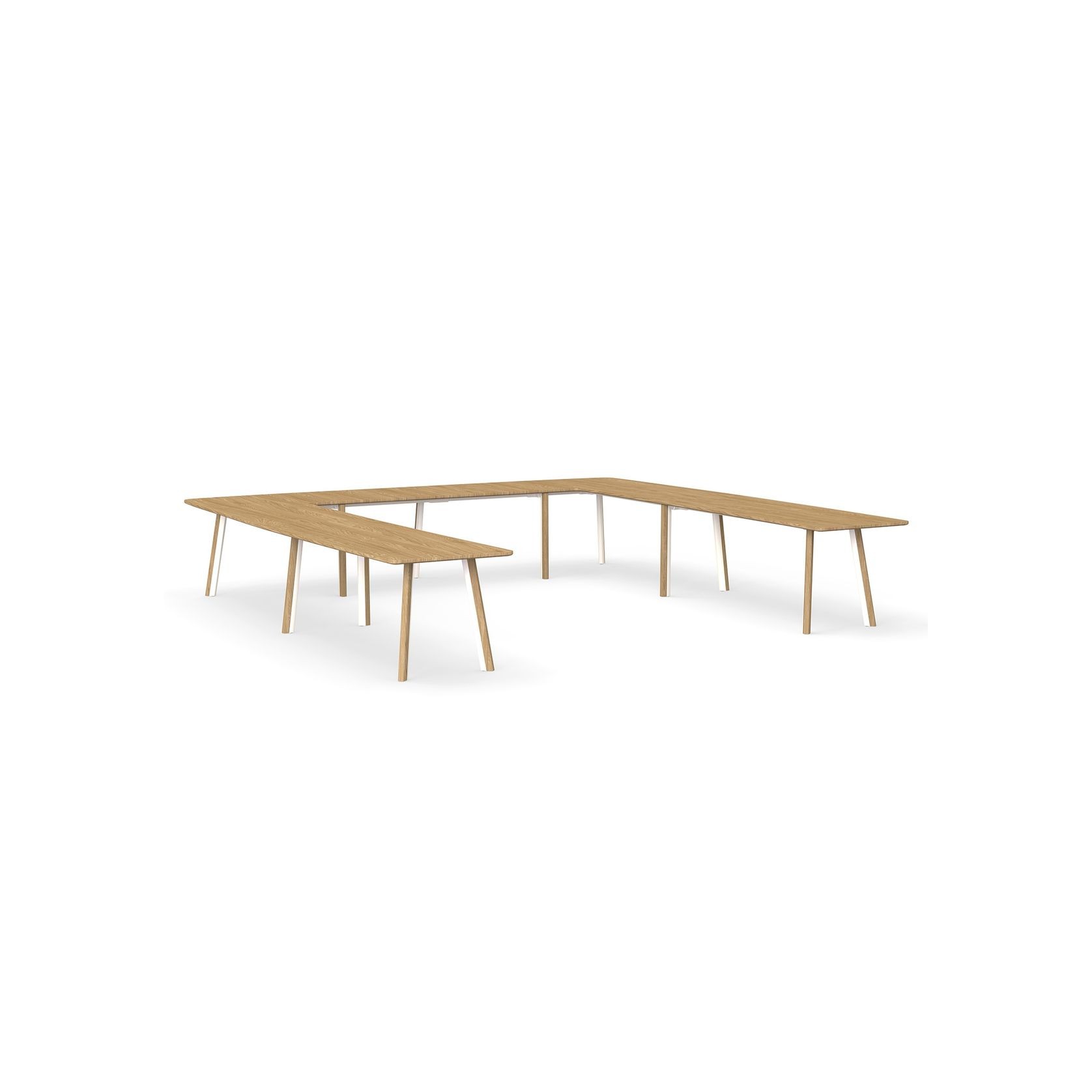 Metro II Multi-Part Tabletop | Double Leg Profile gallery detail image