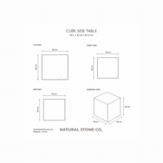 Cube Side Table - Rosso Levanto Marble gallery detail image