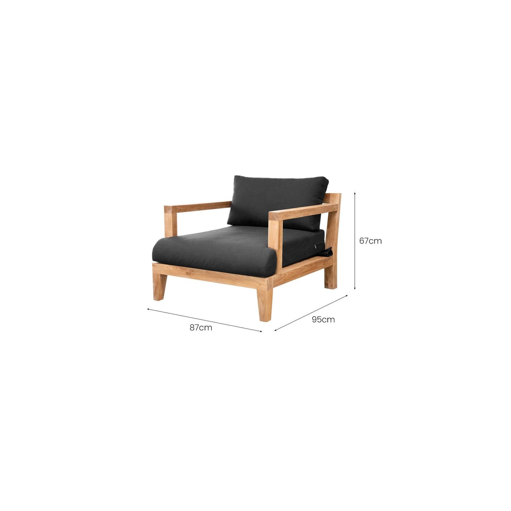 Newport Teak Outdoor Arm Chair gallery detail image