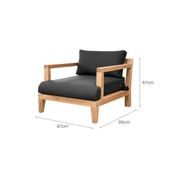 Newport Teak Outdoor Arm Chair gallery detail image