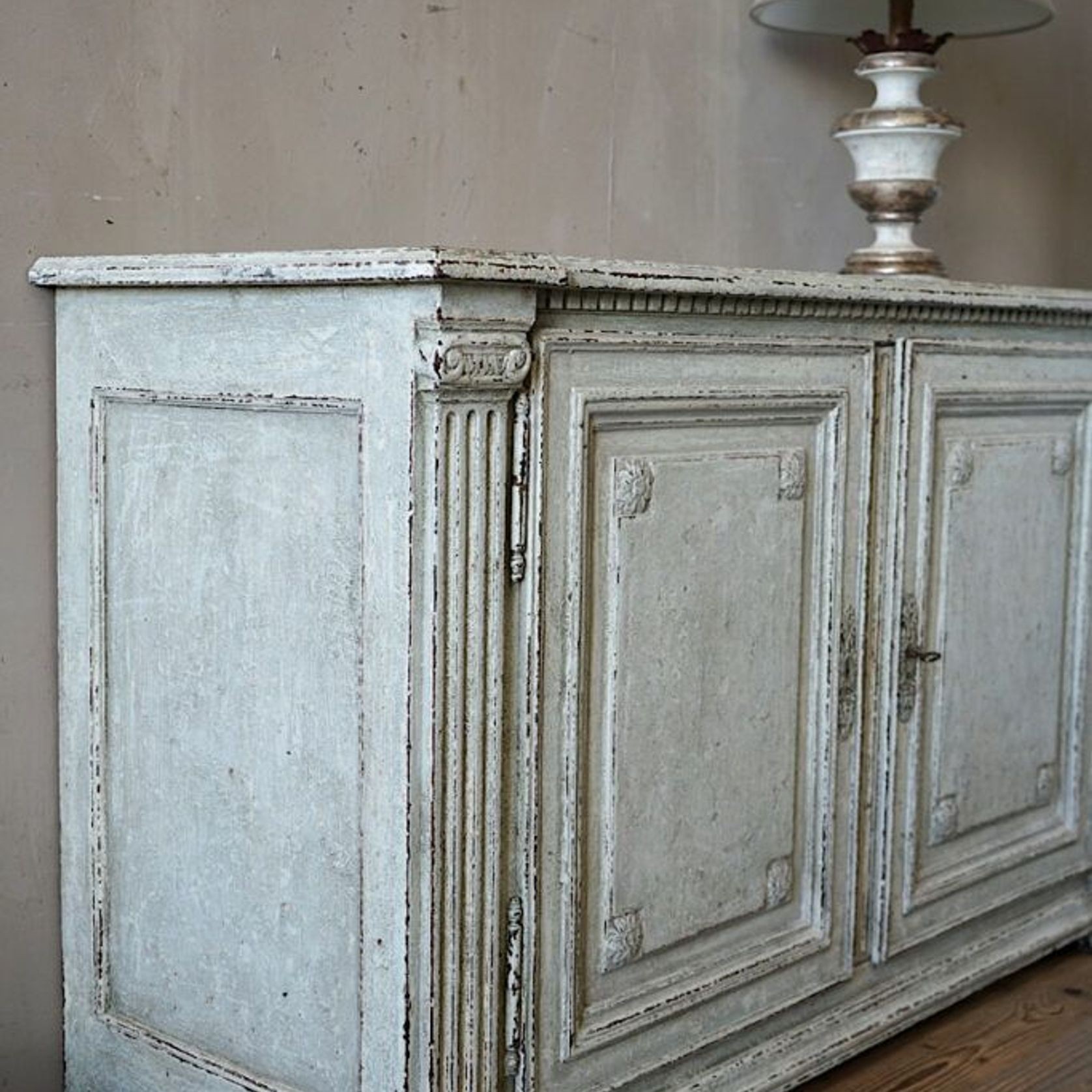 French Louis XVI Painted Sideboard gallery detail image