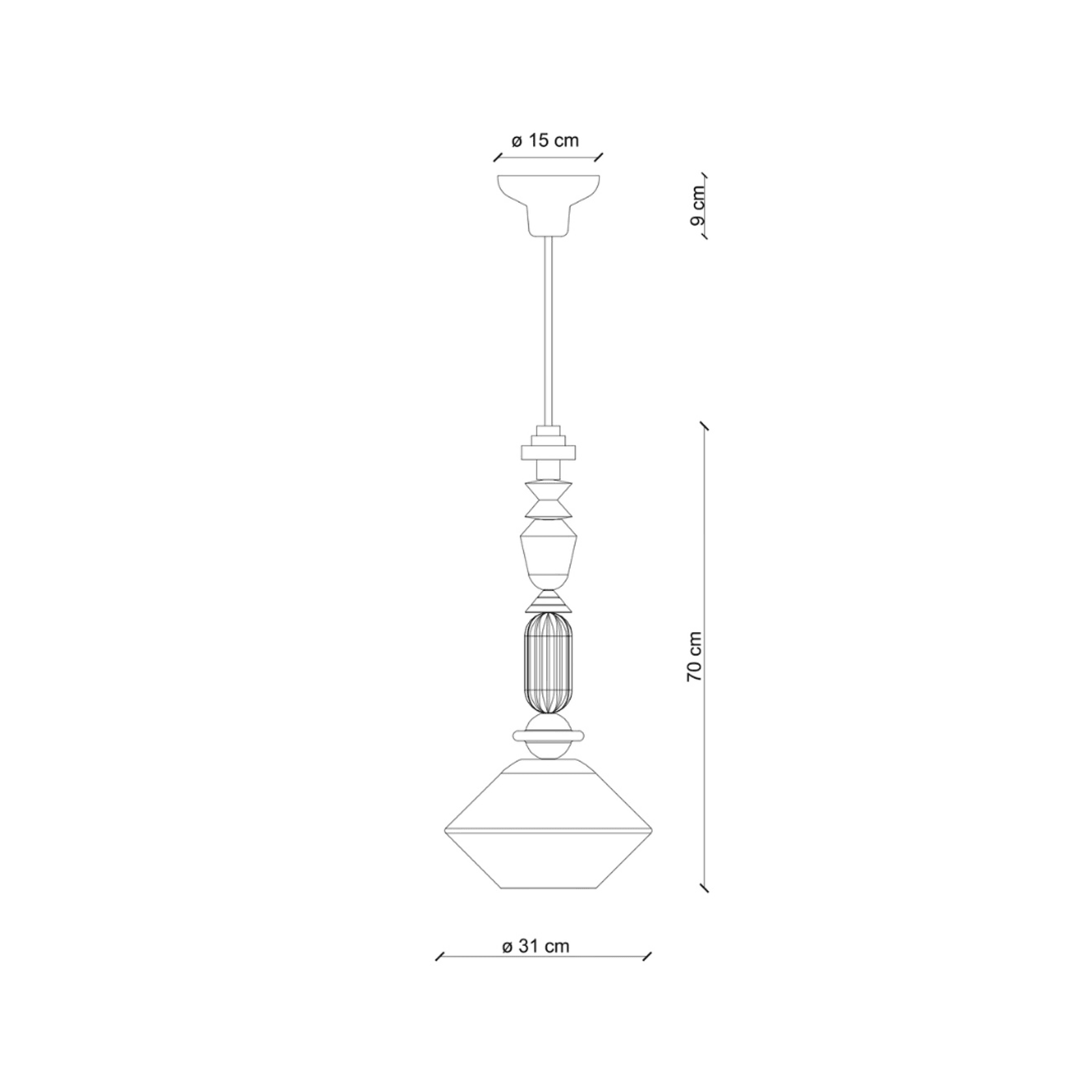 Lariat Medium Pendant gallery detail image