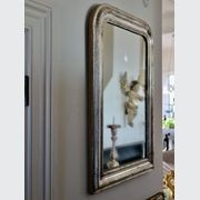 Late 19th Century Etched Silver Leaf Frame French Mirror gallery detail image