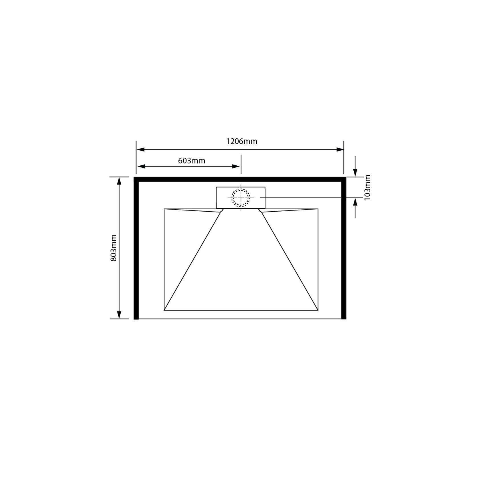 Pinnacle Alcove Tray 800x1200x800 gallery detail image