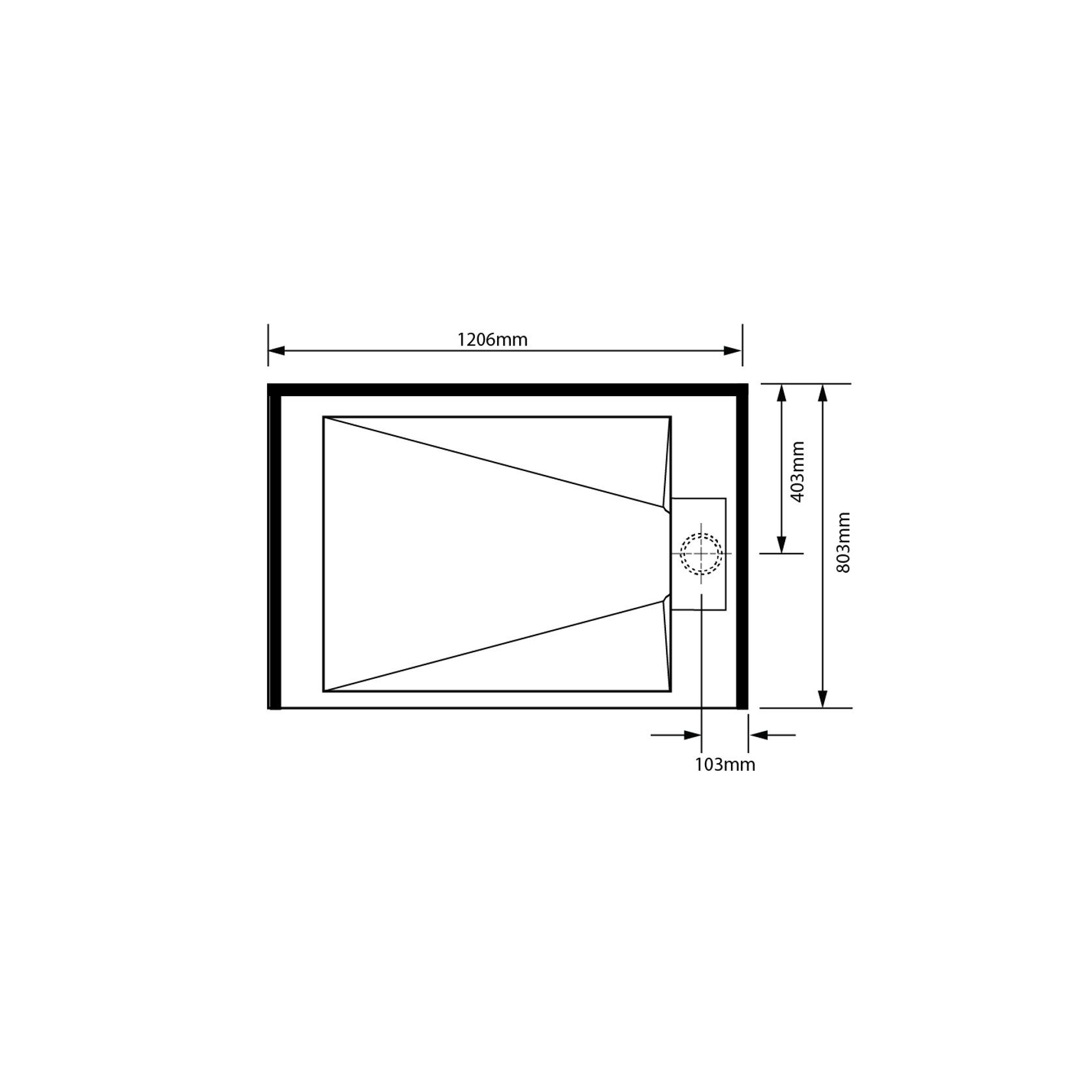 Pinnacle Alcove Tray 800x1200x800 gallery detail image