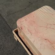 Crescent Corner Coffee Table - Pearl Pink Blush Marble | Natural Stone Co. gallery detail image