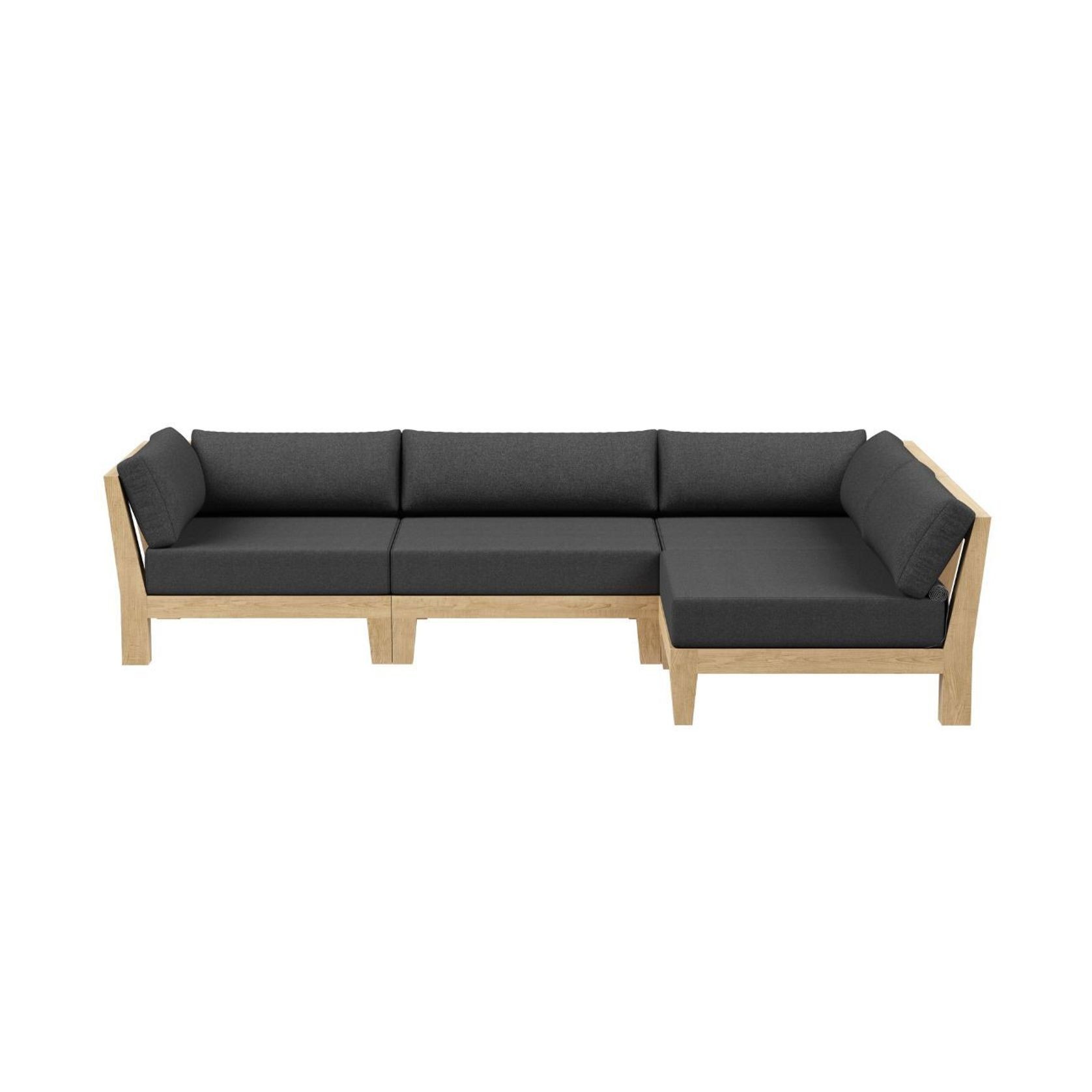 Newport Teak Outdoor Sofa L Sectional - 4 Seat gallery detail image