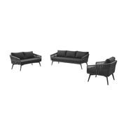 Kereru Aluminium and Rope Outdoor 3 Seater Sofa gallery detail image