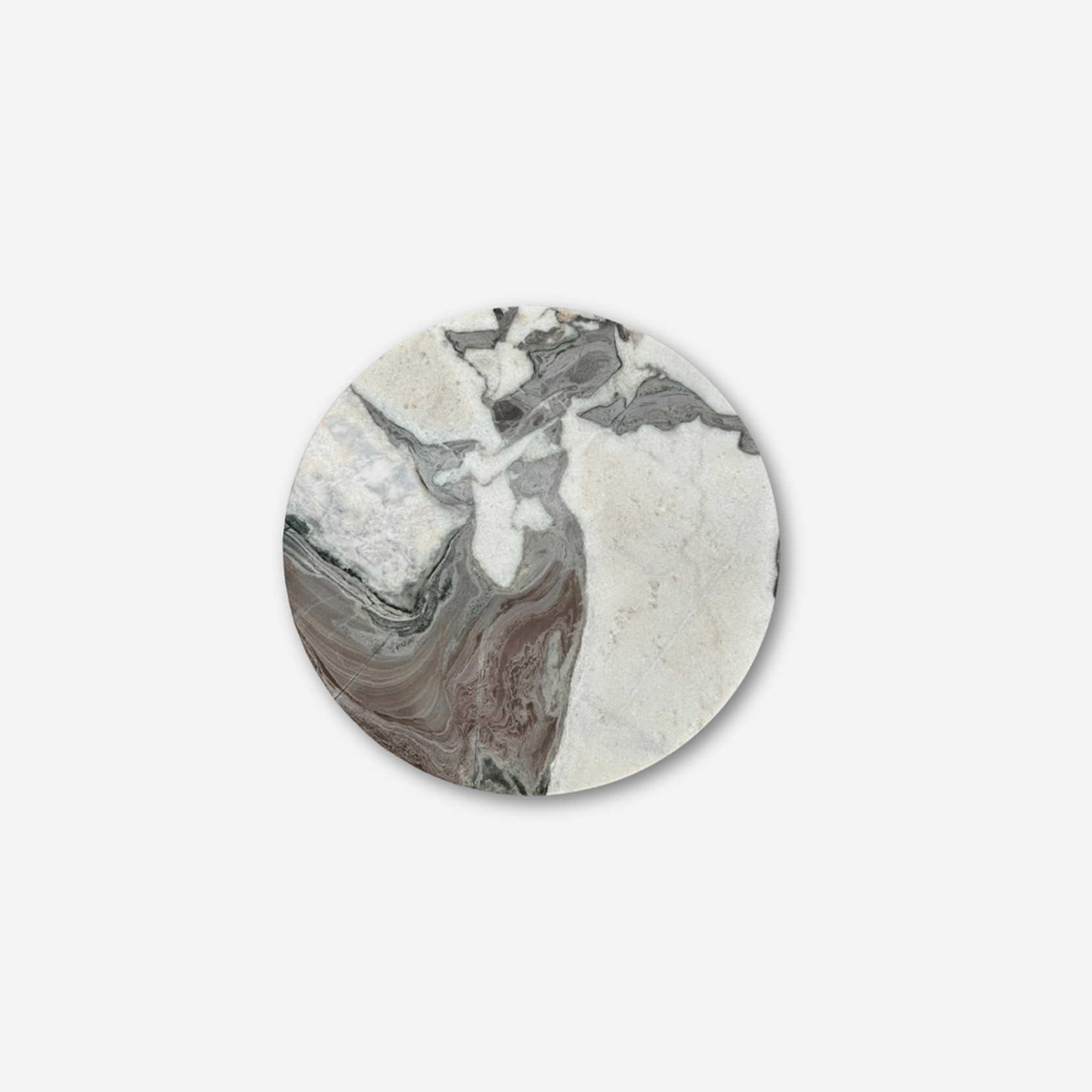 Rounded Side Table - Milky Blue Marble | Natural Stone Co. gallery detail image