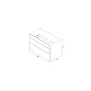 Code Lux 900 2 Drawer Wall Hung Vanity Range gallery detail image