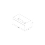 Code Lux 900 Single Drawer Wall Hung Vanity Range gallery detail image