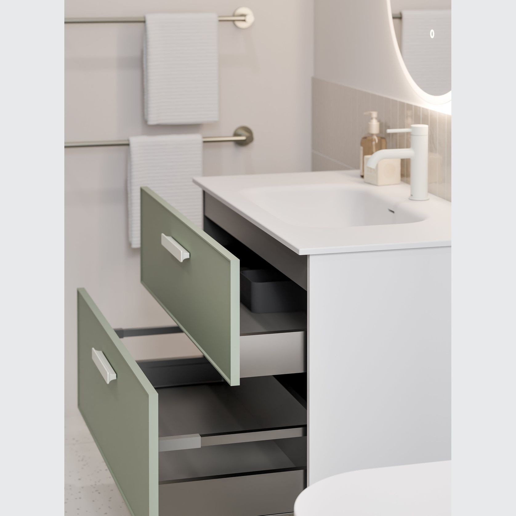 Lineare 900 Axel 2 Drawer Vanity gallery detail image