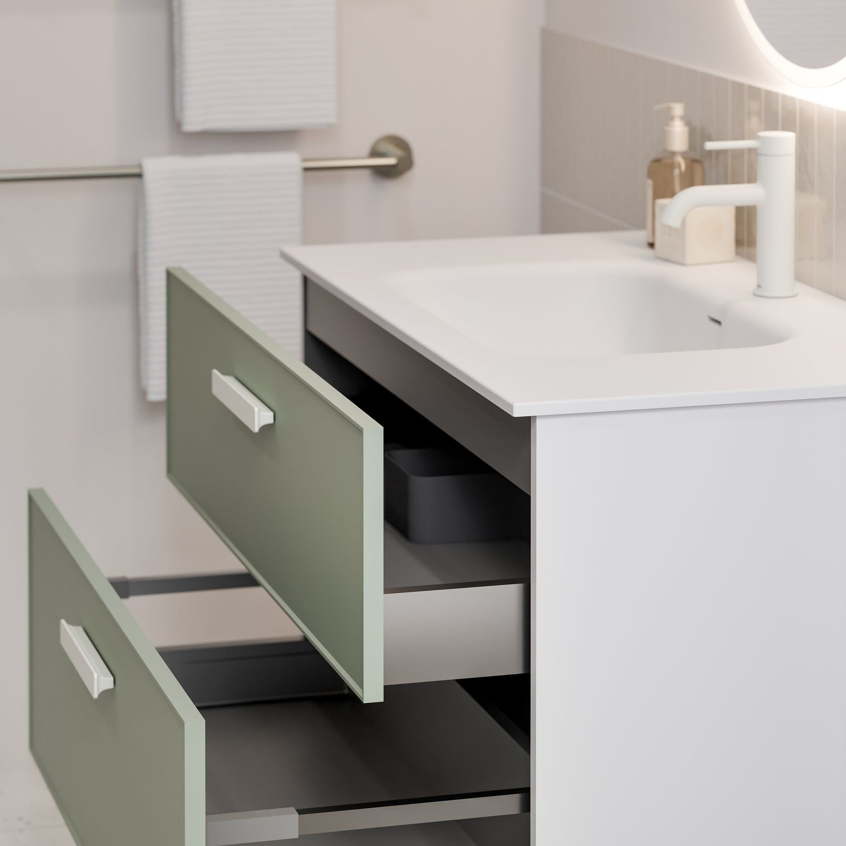Lineare 900 Axel 2 Drawer Vanity gallery detail image