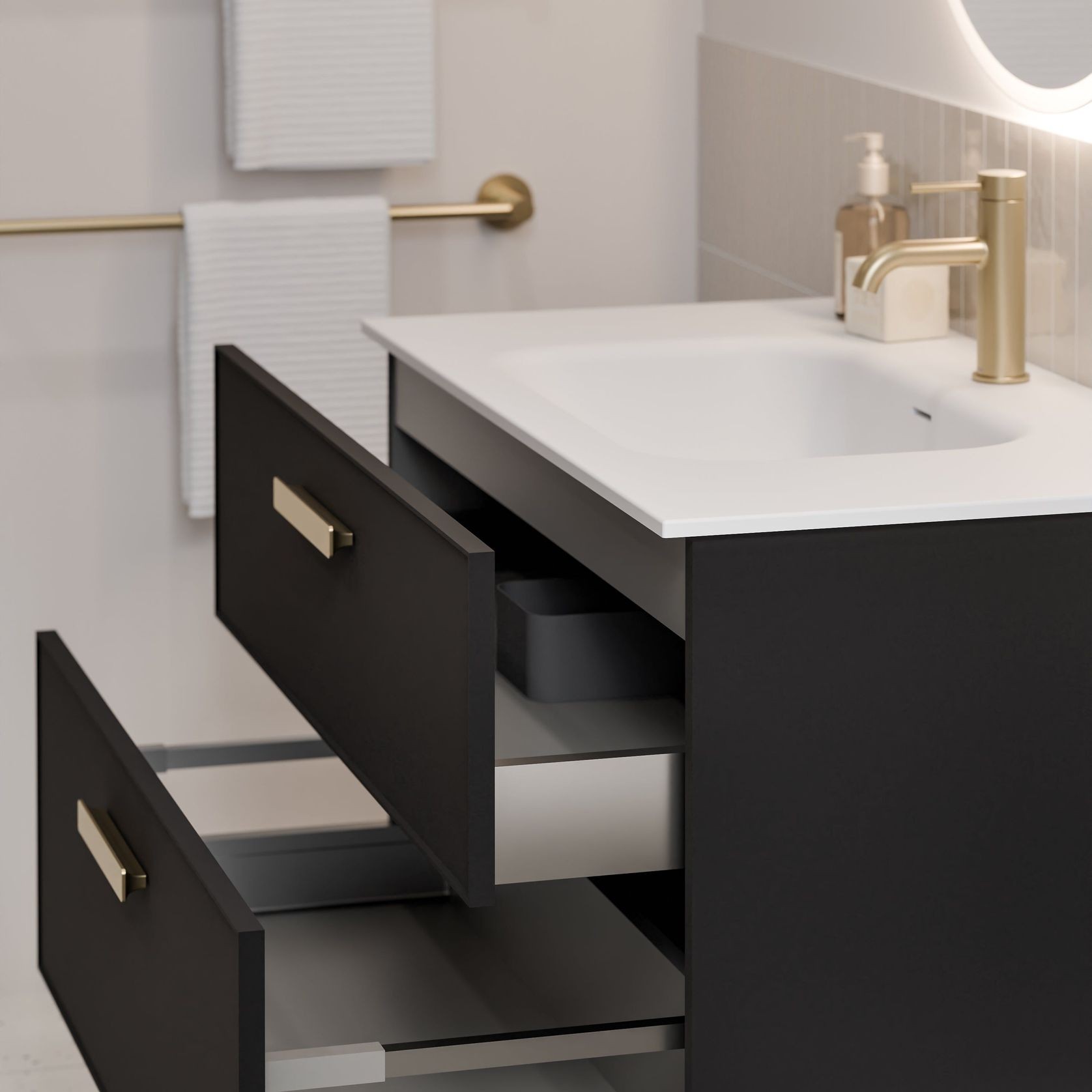 Lineare 900 Axel 2 Drawer Vanity gallery detail image