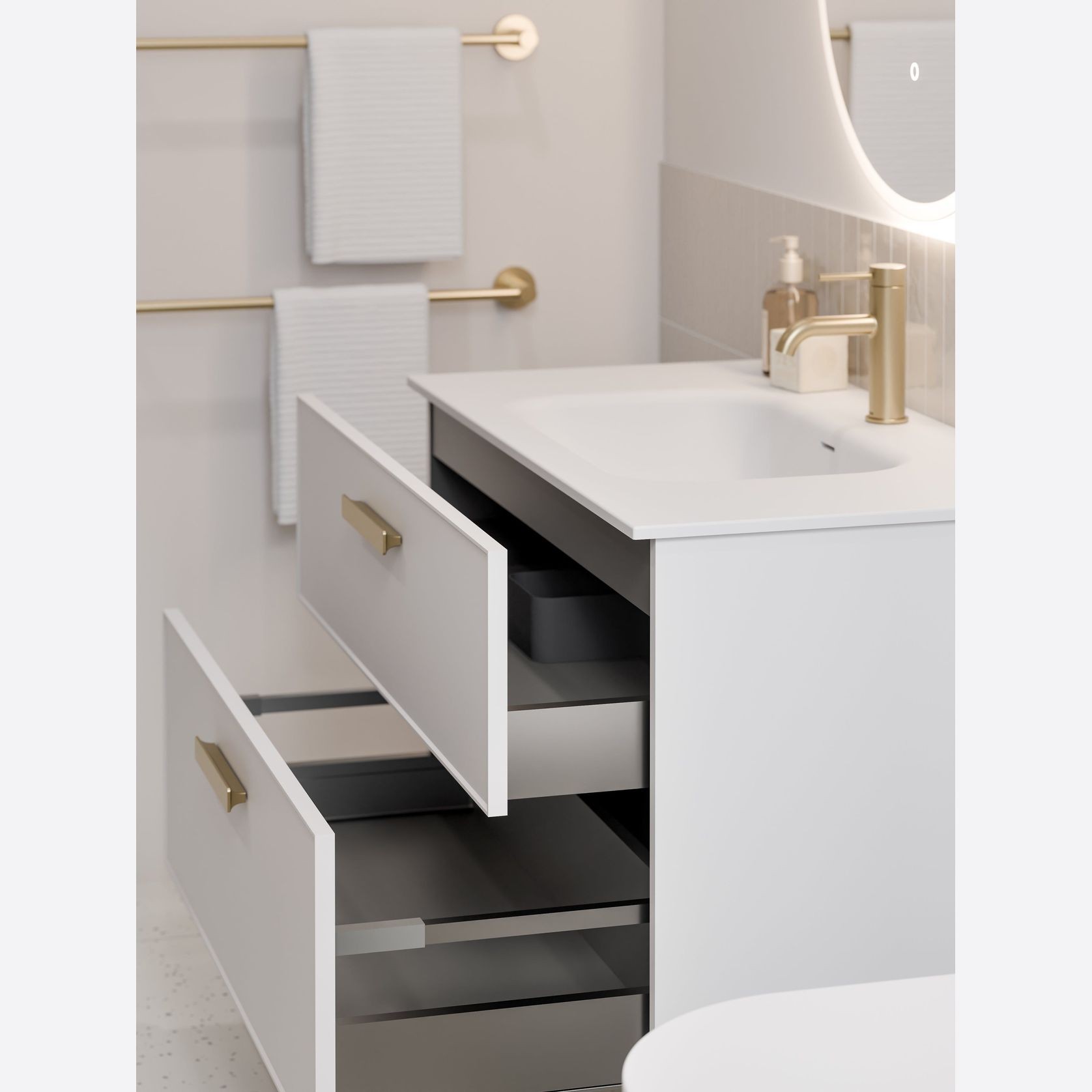 Lineare 900 Axel 2 Drawer Vanity gallery detail image