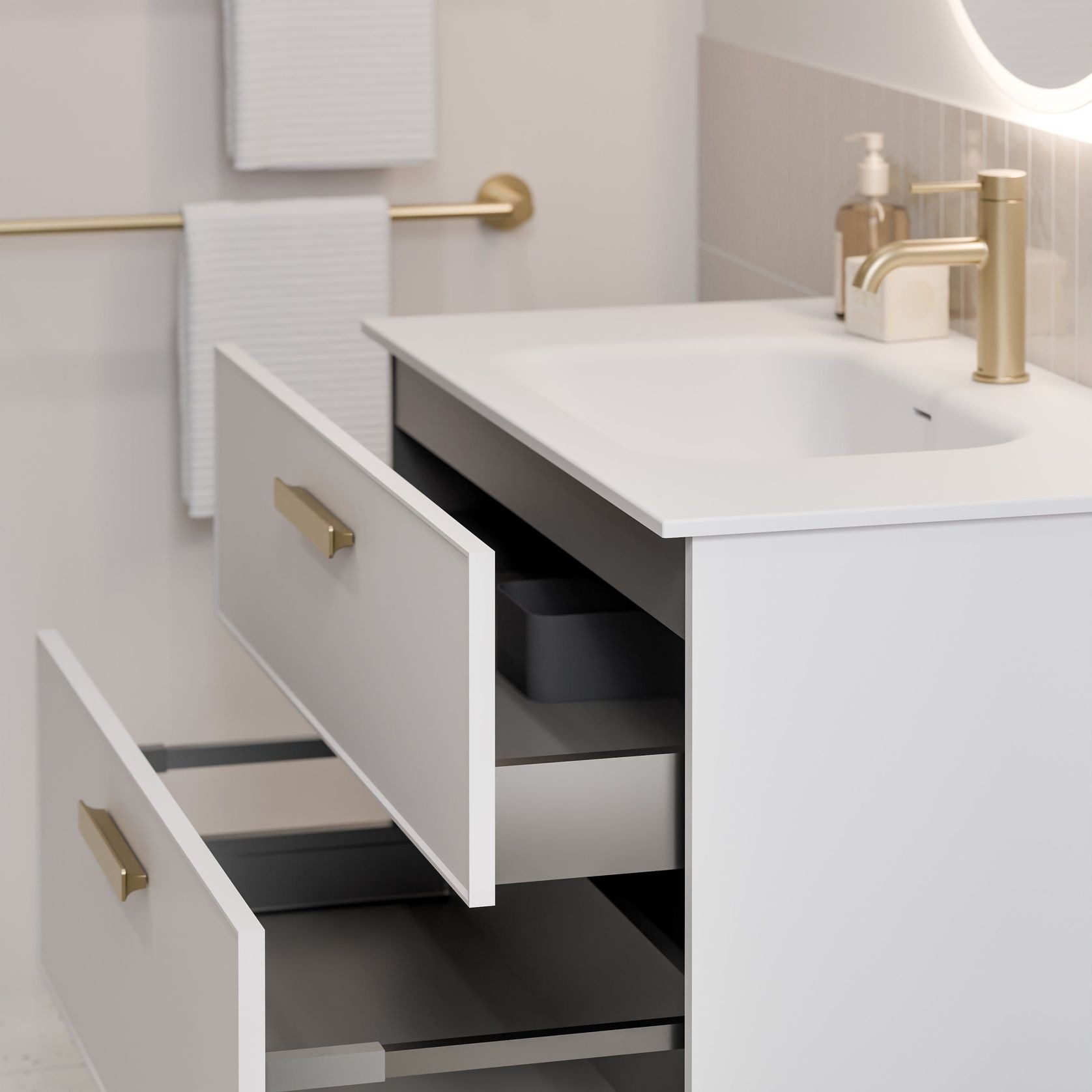 Lineare 900 Axel 2 Drawer Vanity gallery detail image