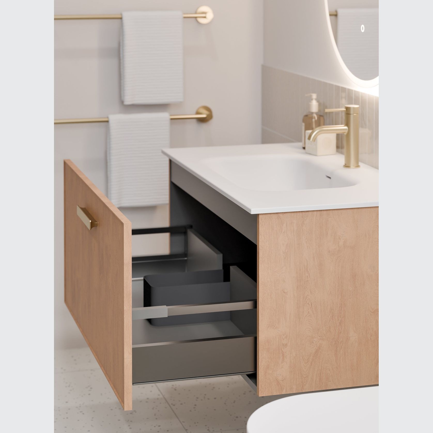 Lineare 900 Axel Single Drawer Vanity gallery detail image