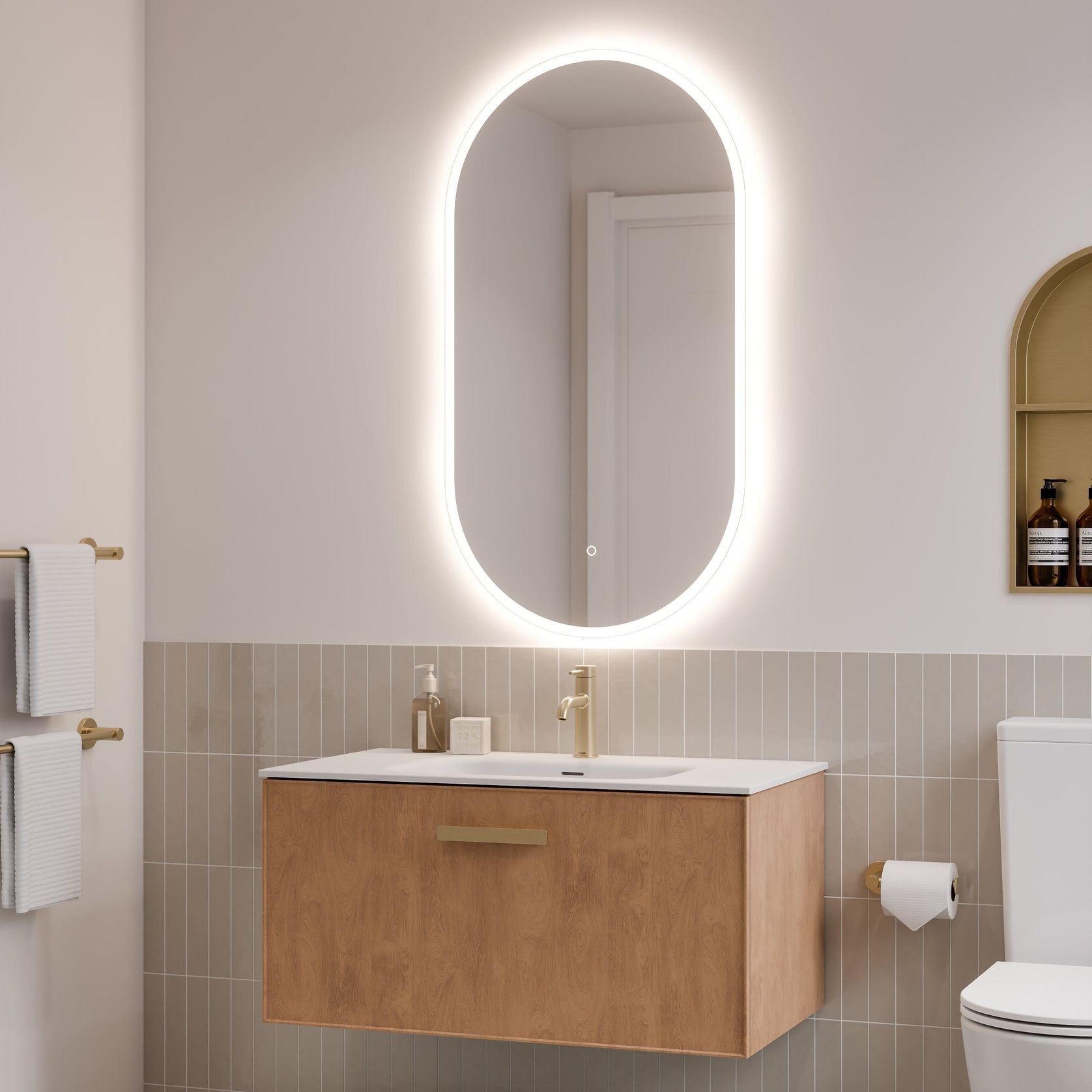 Lineare 900 Vanity | 1 Drawer | Inset Basin gallery detail image