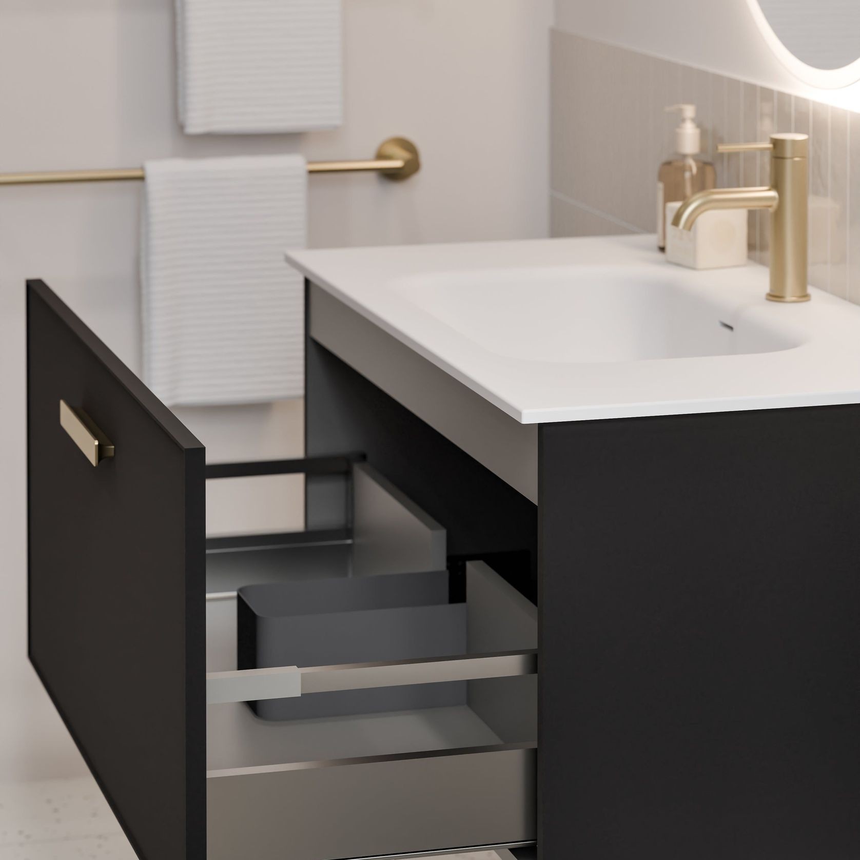 Lineare 900 Axel Single Drawer Vanity gallery detail image