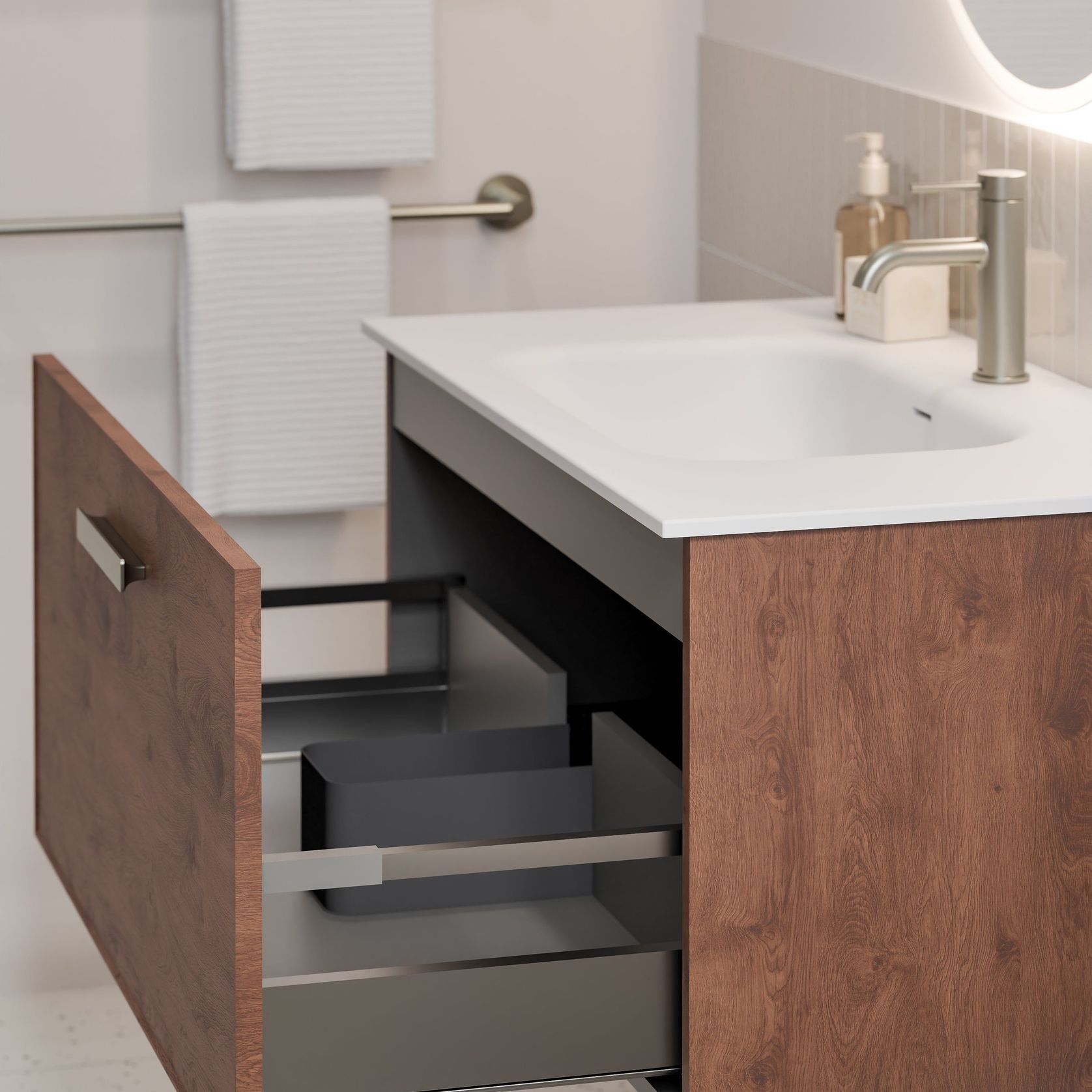 Lineare 900 Vanity | 1 Drawer | Inset Basin gallery detail image