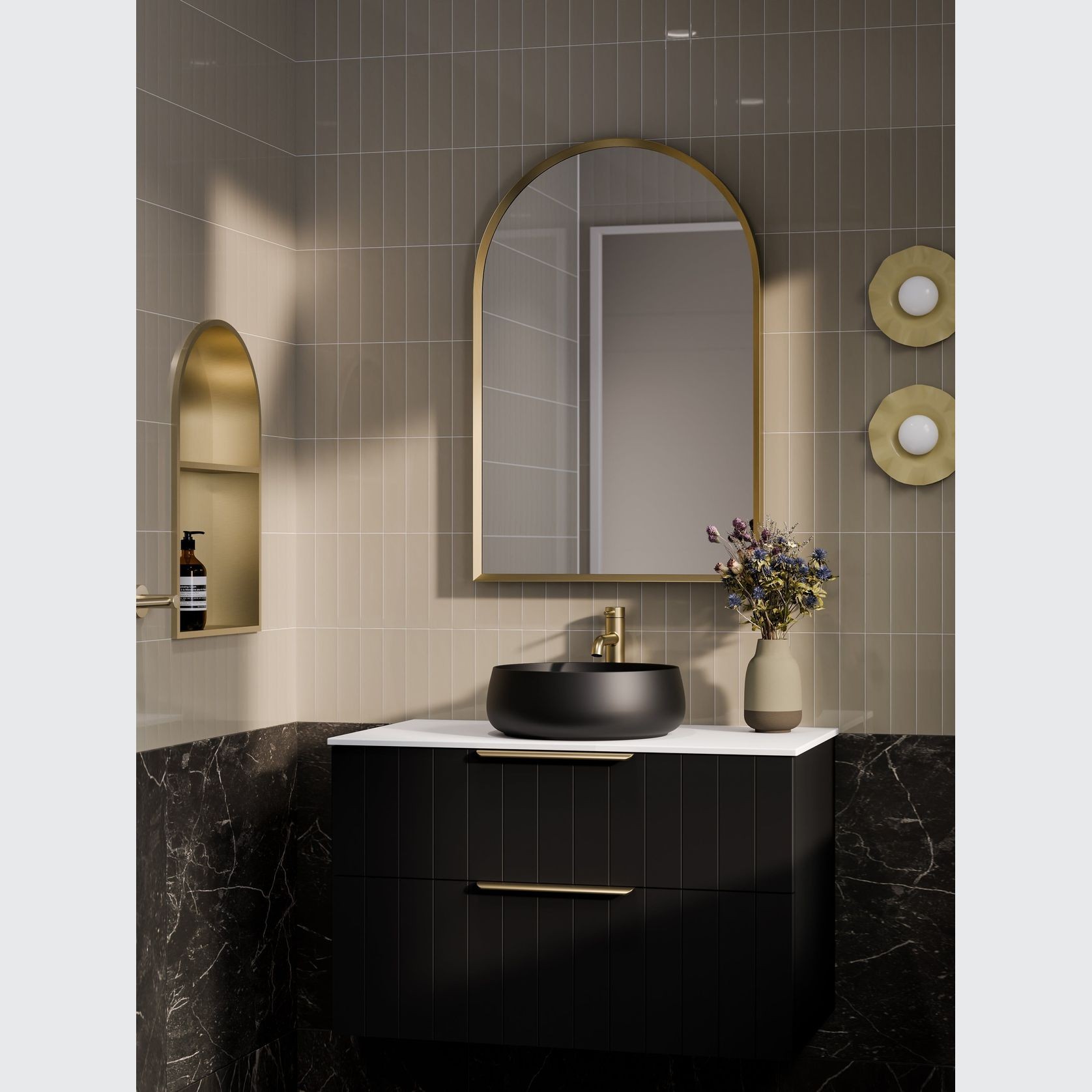 Lineare 900 Coastal 2 Drawer Vanity gallery detail image