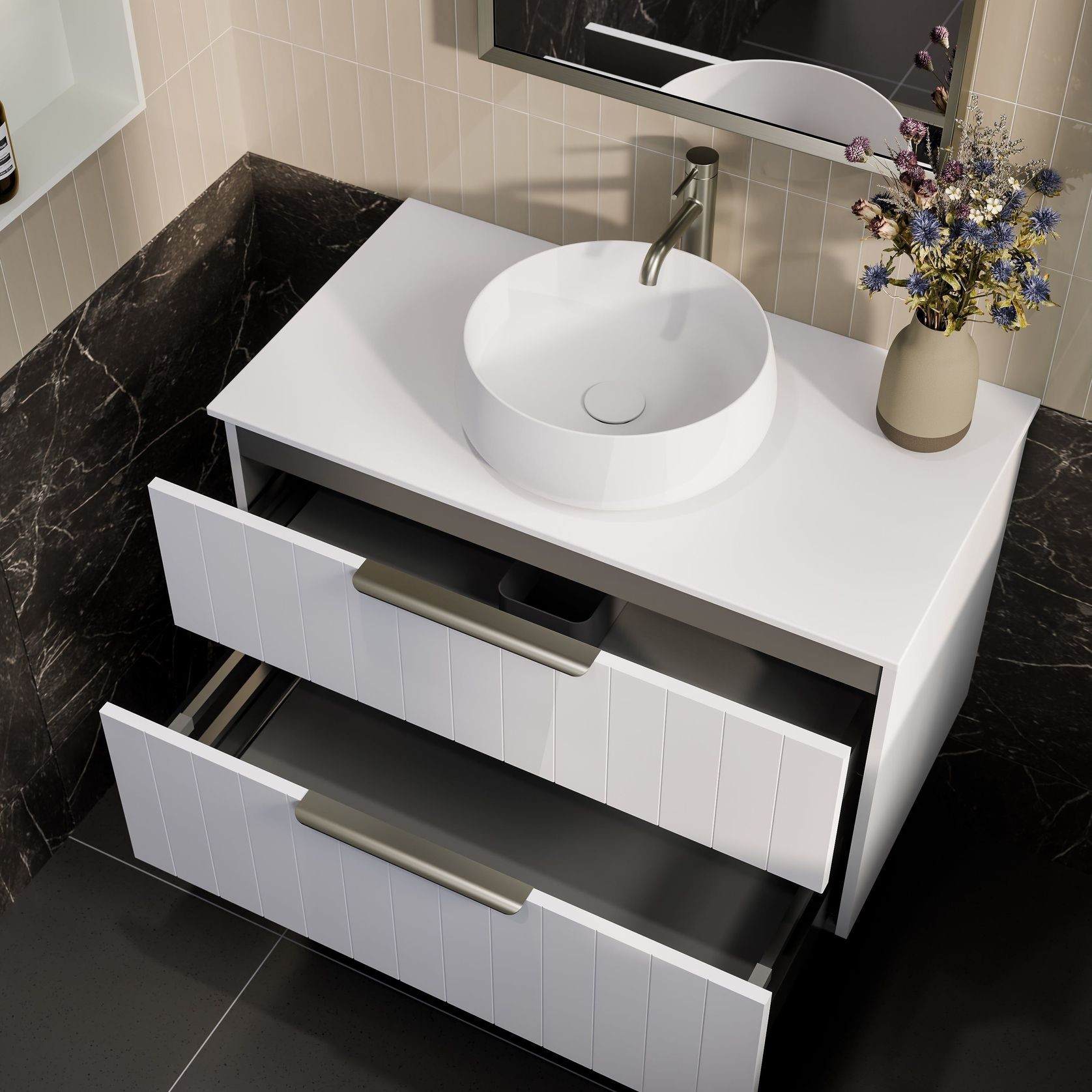 Lineare 900 Coastal 2 Drawer Vanity gallery detail image