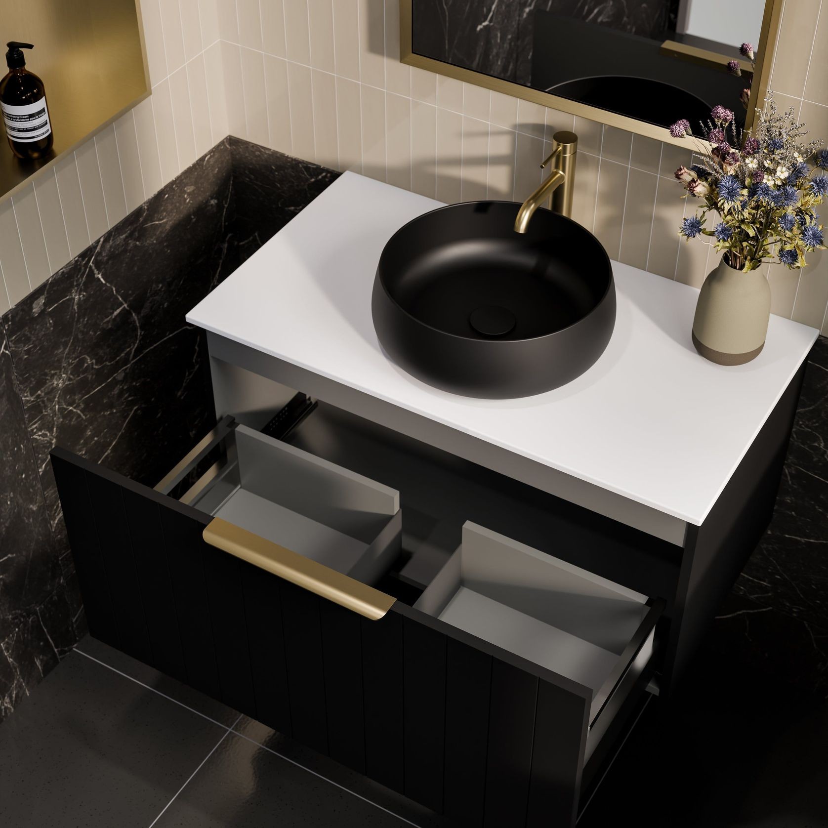 Lineare 900 Coastal Single Drawer Vanity gallery detail image