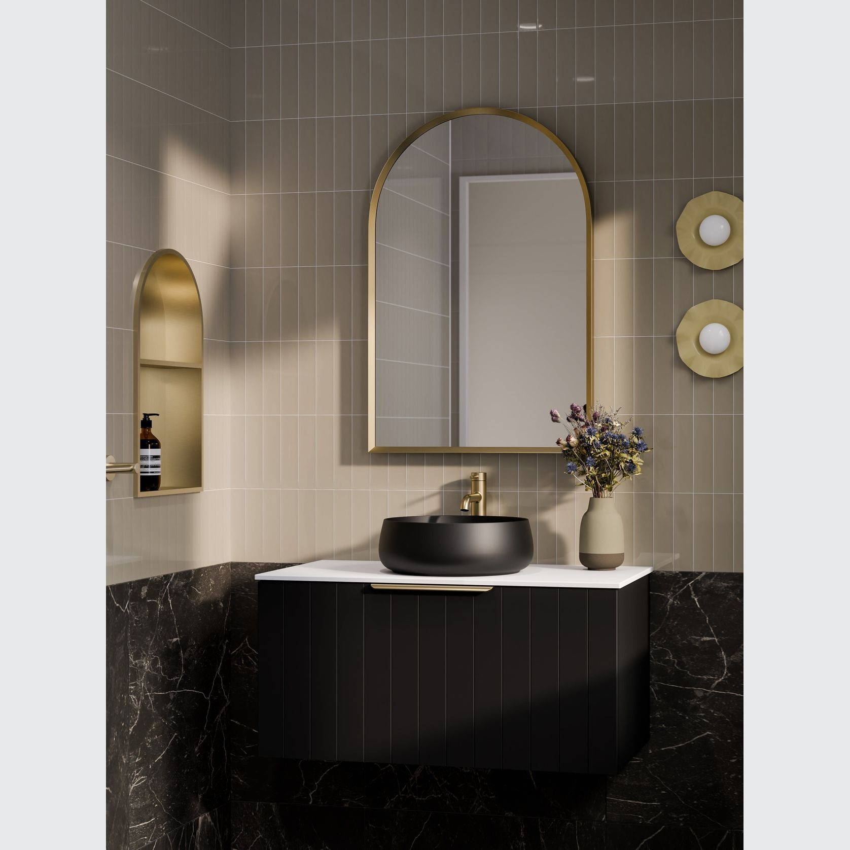 Lineare 900 Coastal Single Drawer Vanity gallery detail image