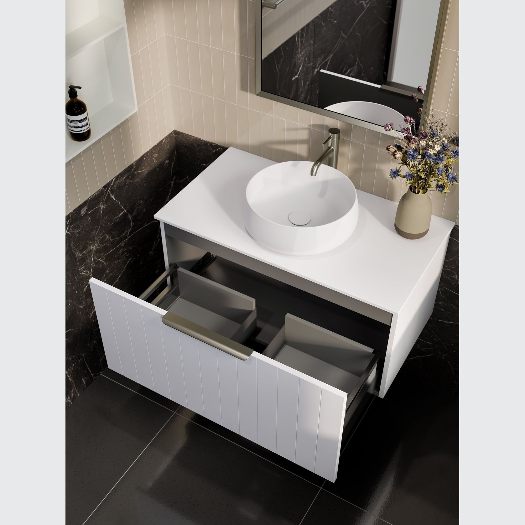 Lineare 900 Coastal Single Drawer Vanity gallery detail image