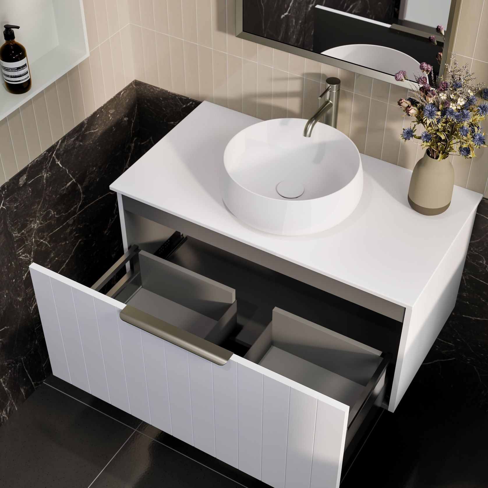 Lineare 900 Coastal Single Drawer Vanity gallery detail image