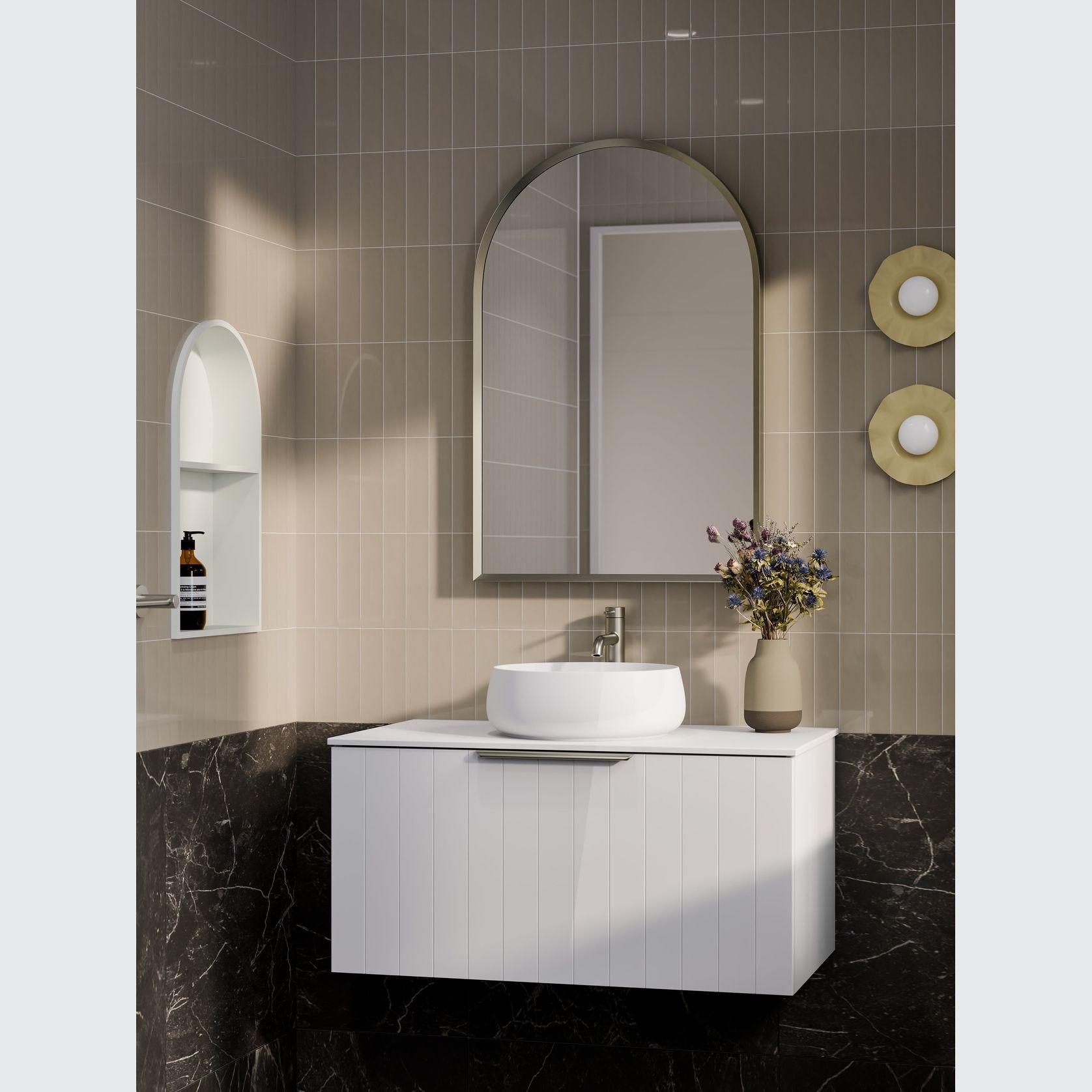 Lineare 900 Coastal Single Drawer Vanity gallery detail image