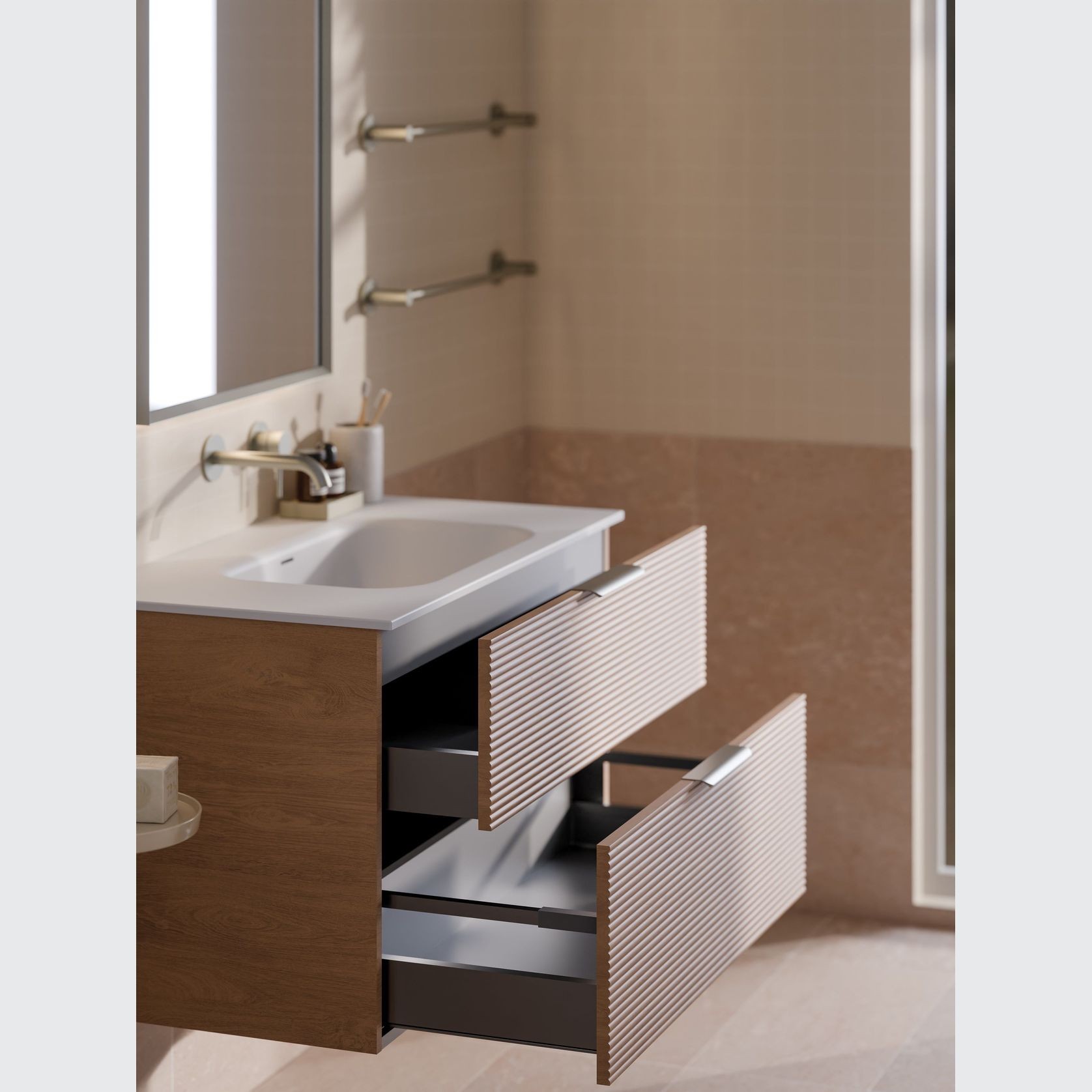 Lineare 900 Orchard 2 Drawer Vanity gallery detail image