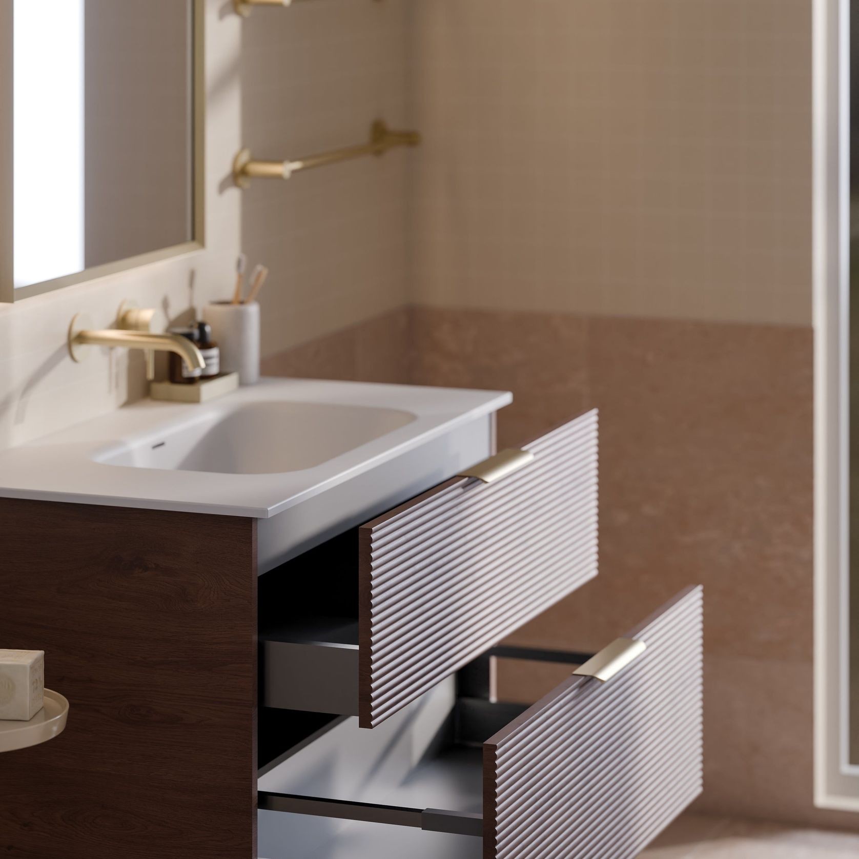 Lineare 900 Orchard 2 Drawer Vanity gallery detail image