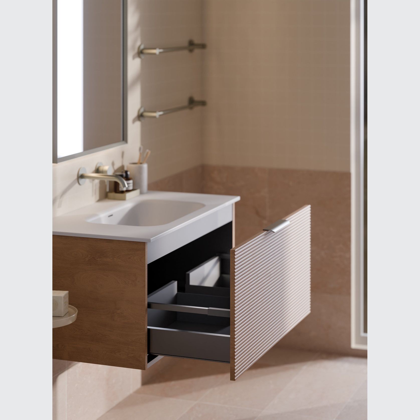 Lineare 900 Orchard Single Drawer Vanity gallery detail image