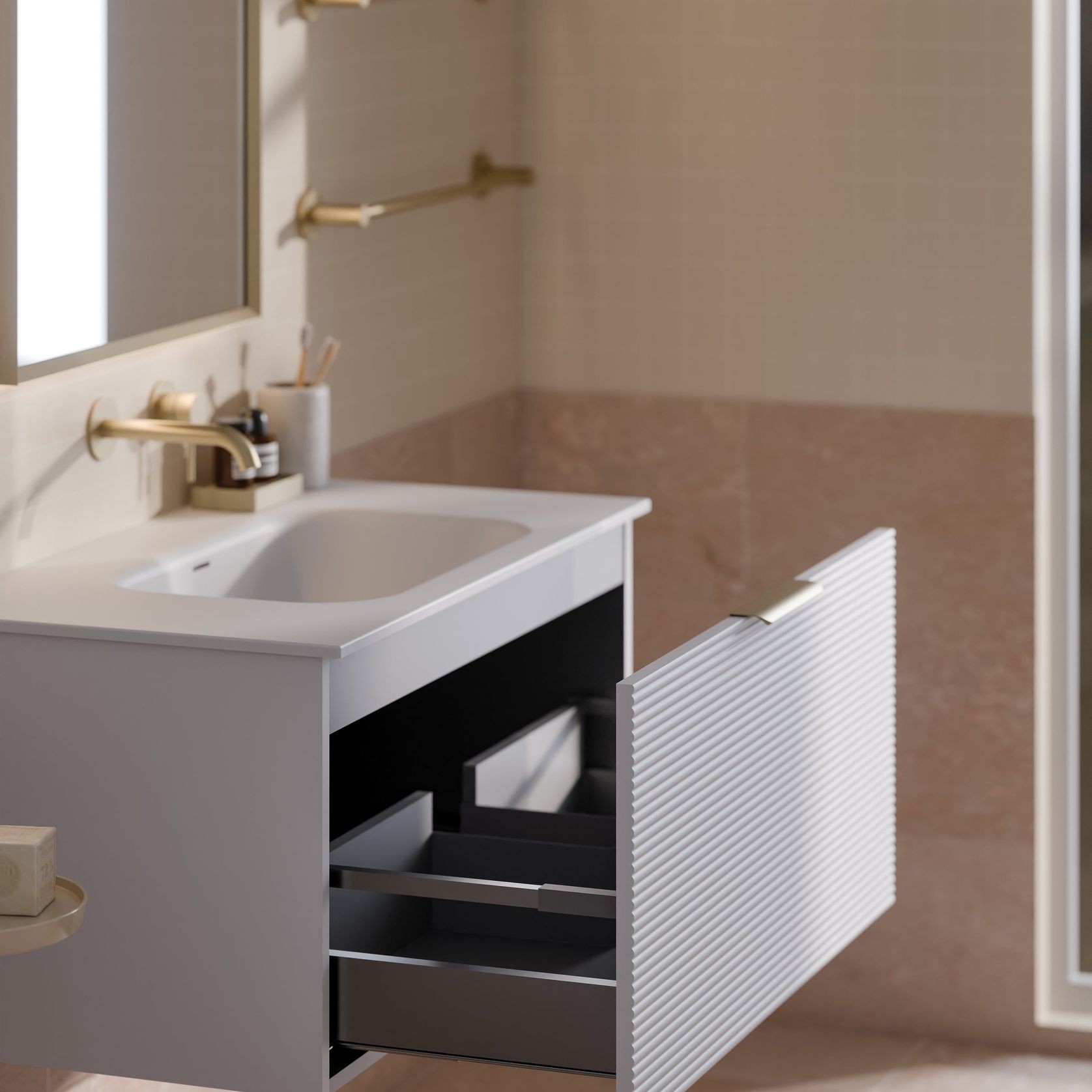 Lineare 900 Orchard Single Drawer Vanity gallery detail image