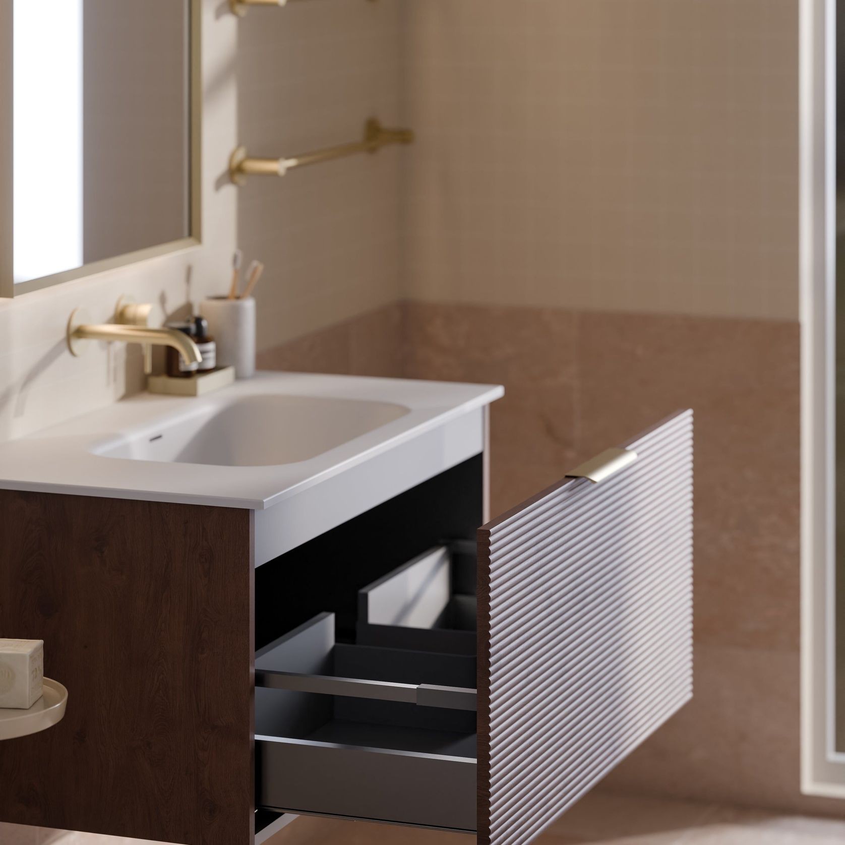 Lineare 900 Orchard Single Drawer Vanity gallery detail image