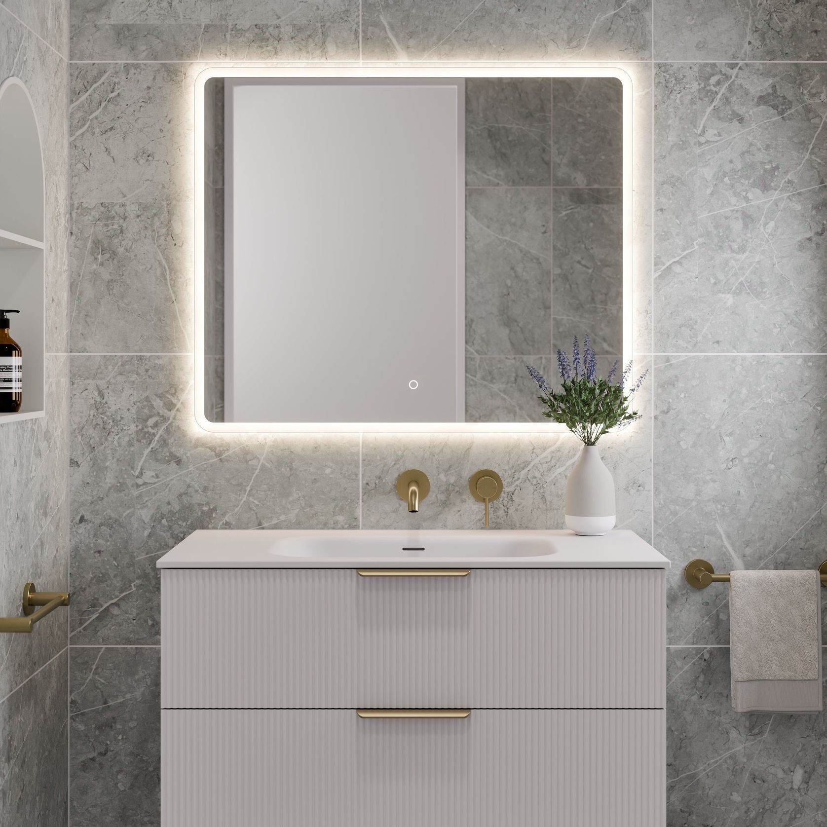 Lineare 900 Pillar 2 Drawer Vanity gallery detail image