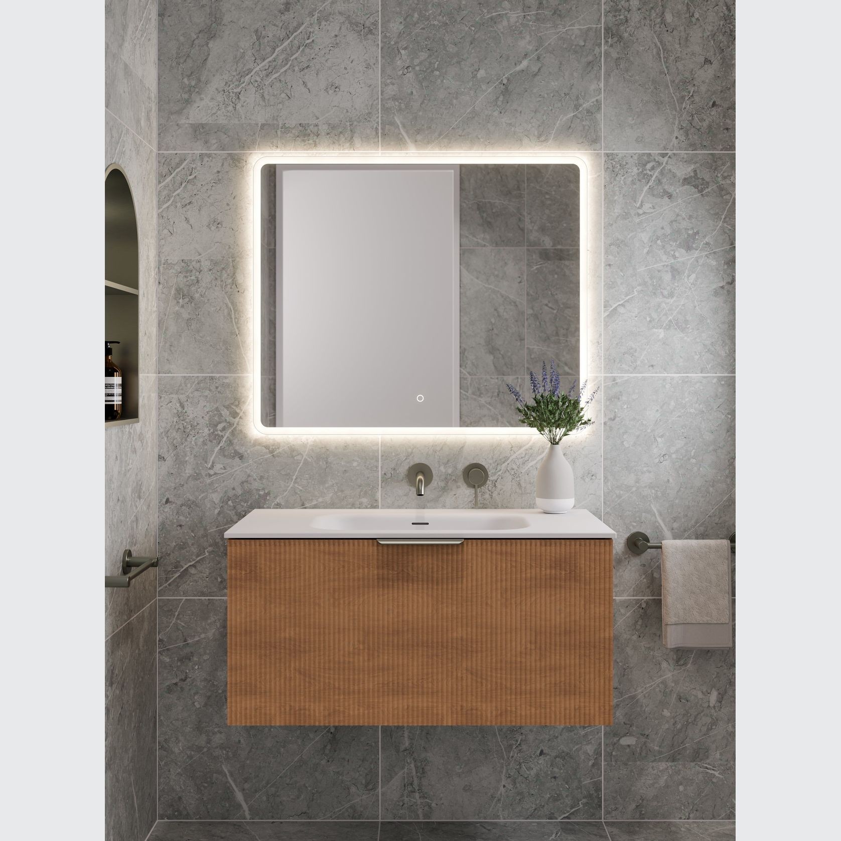 Lineare 900 Pillar Single Drawer Vanity gallery detail image
