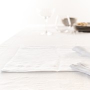 100% French Flax Linen Placemat Set 4- White gallery detail image