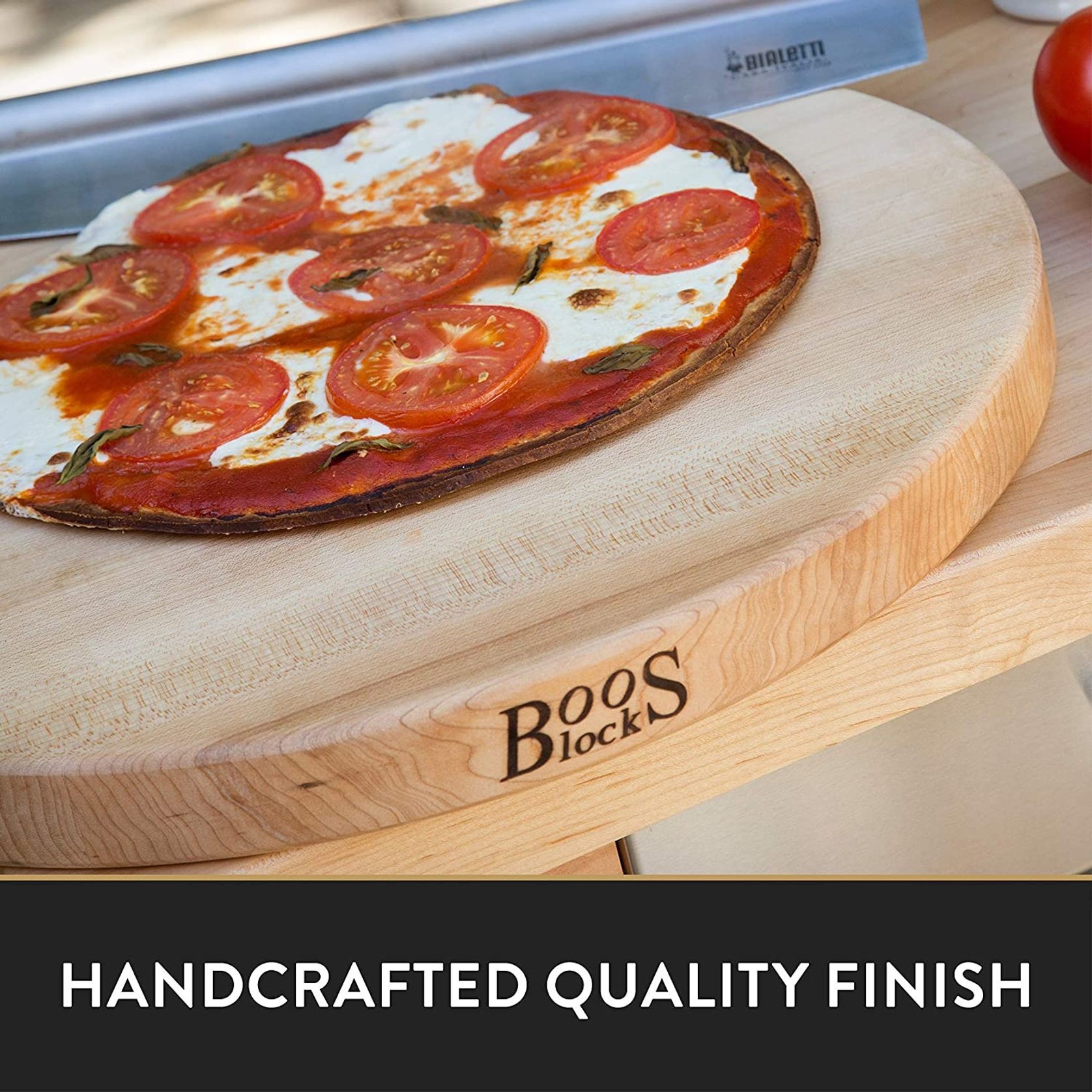 Boos Block Maple Wood Edge Grain Reversible Round Cutting Board - 46cm X 4cm gallery detail image