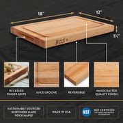 Boos Block Reversible Maple Wood Edge Grain Bbq Cutting Board With Juice Groove - 46cm X 31cm gallery detail image