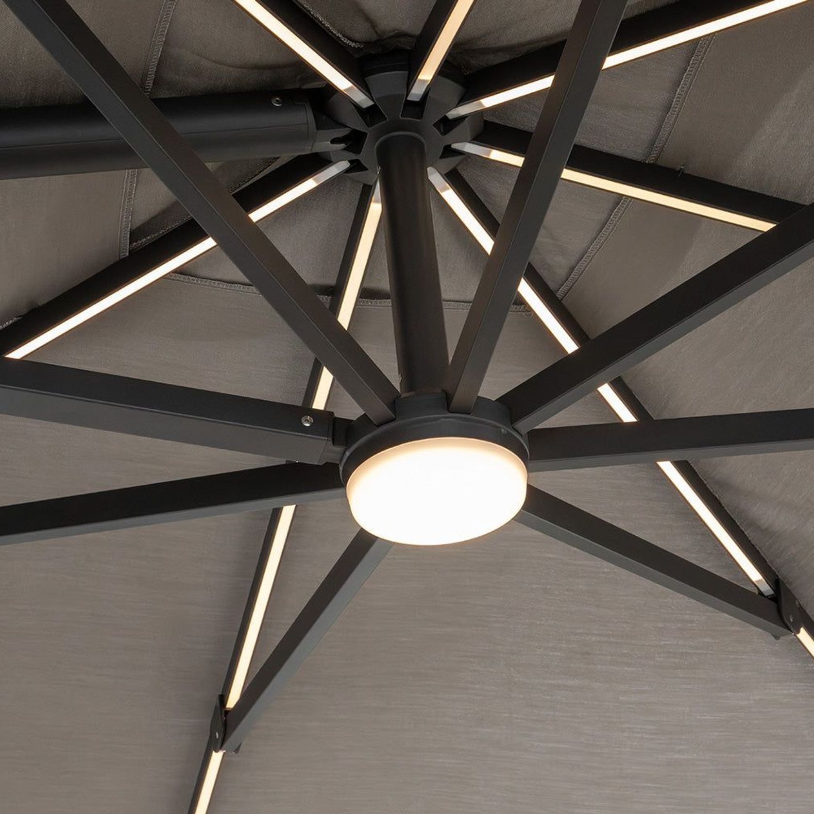Agave 3m Square Cantilever Umbrella gallery detail image