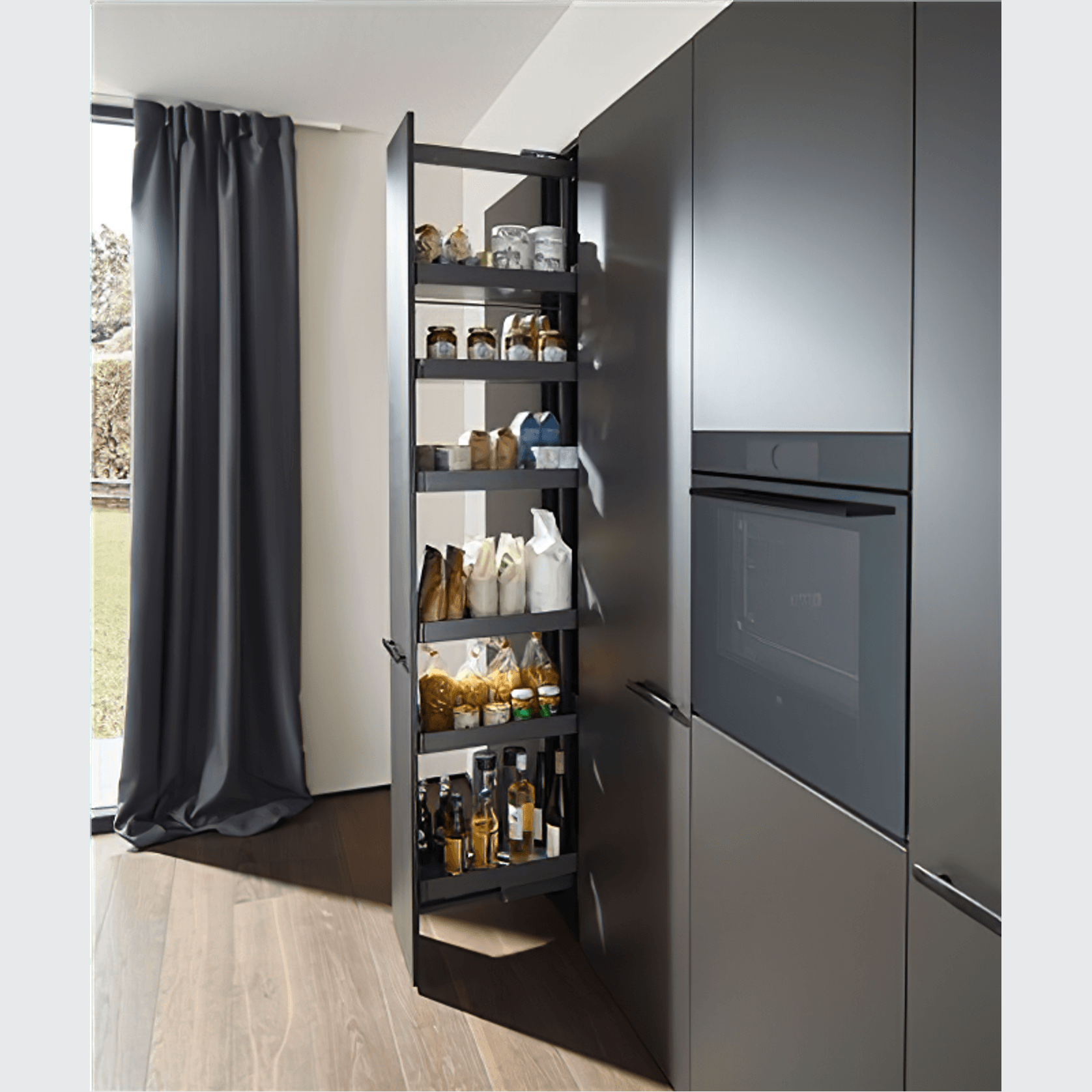 Peka Standard Larder Pull-out Liro 150mm | Complete Kit gallery detail image