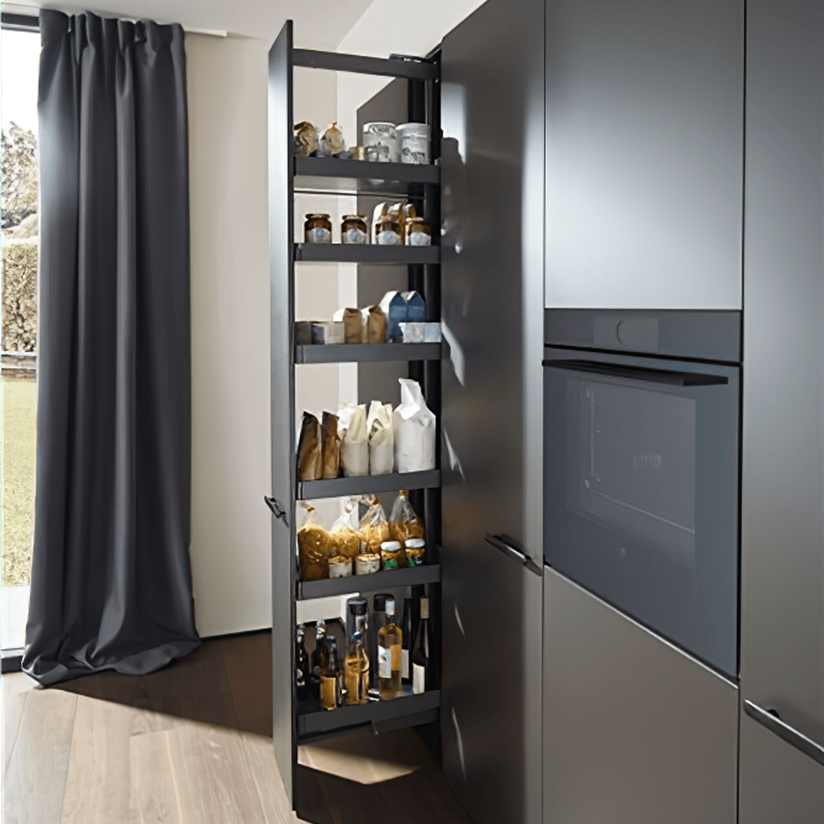 Peka Standard Larder Pull-out Liro 150mm | Complete Kit gallery detail image