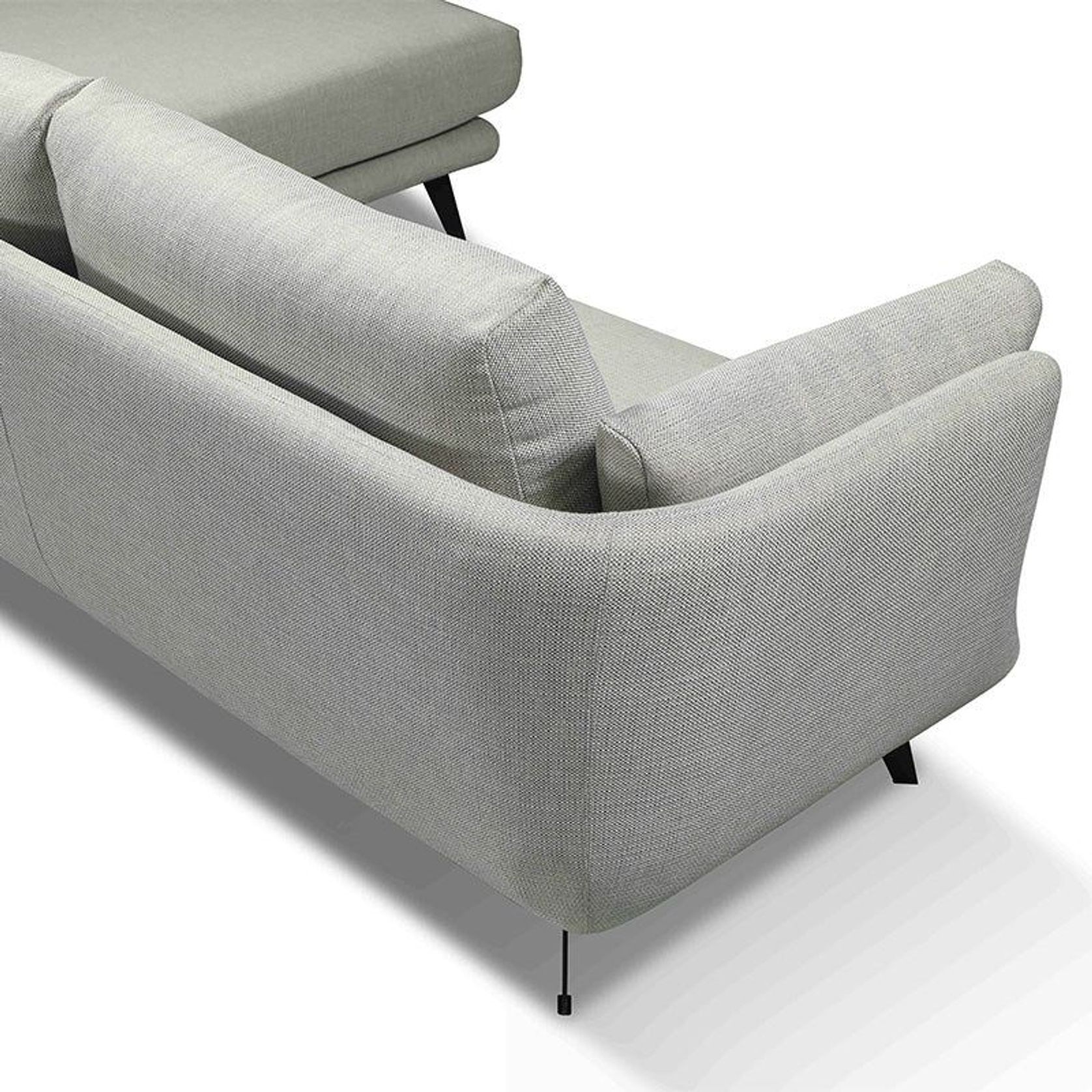 RANNI 3 Seater Sofa With Right Chaise - Warm Grey gallery detail image