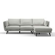 RANNI 3 Seater Sofa With Right Chaise - Warm Grey gallery detail image