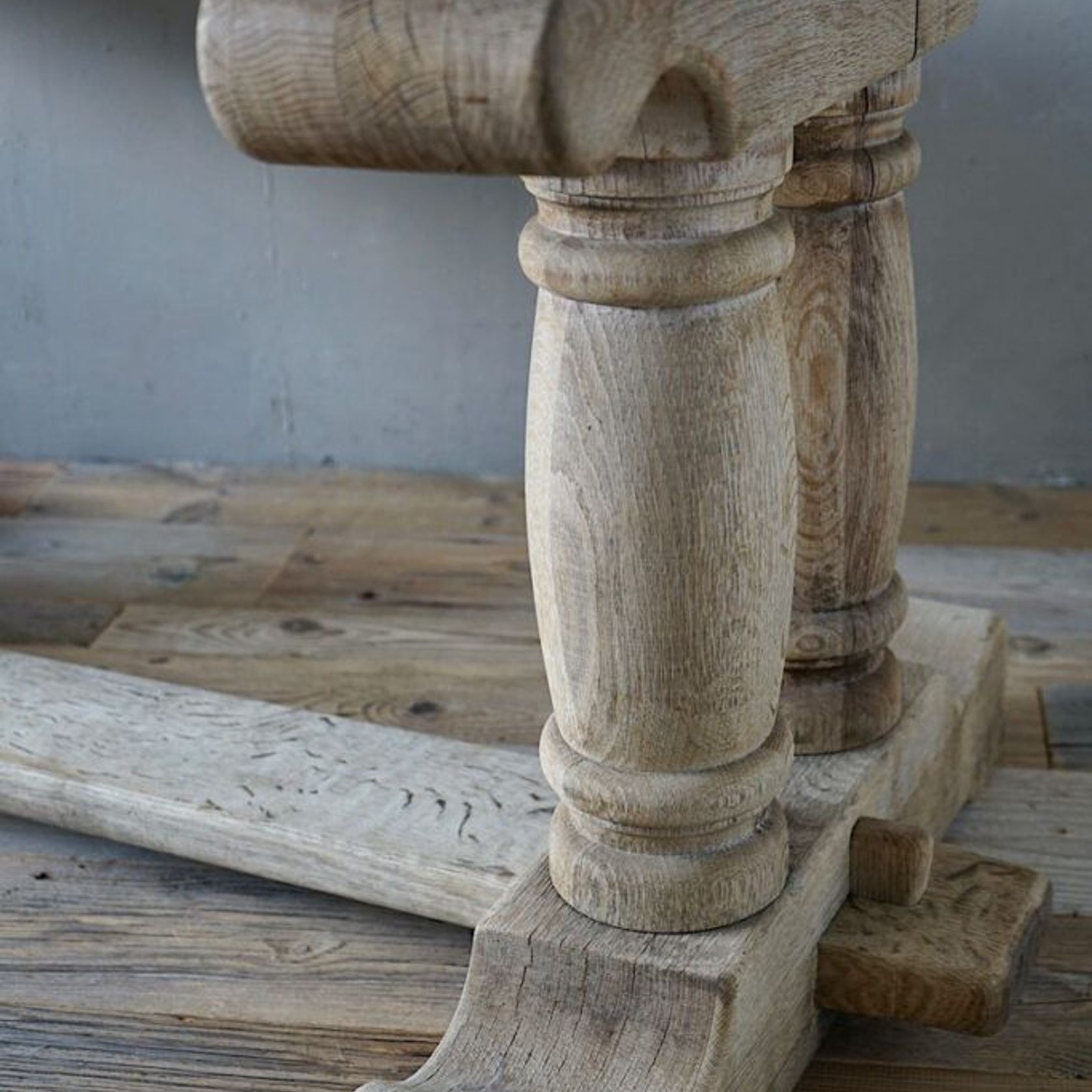 Bleached Oak Refectory Table gallery detail image
