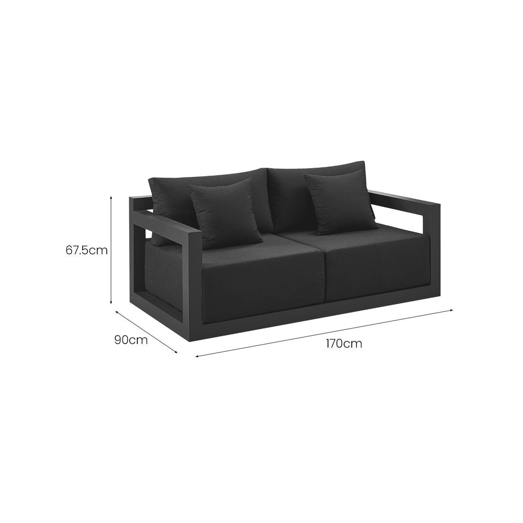 Ibis 2.0 Oversized Outdoor Loveseat gallery detail image